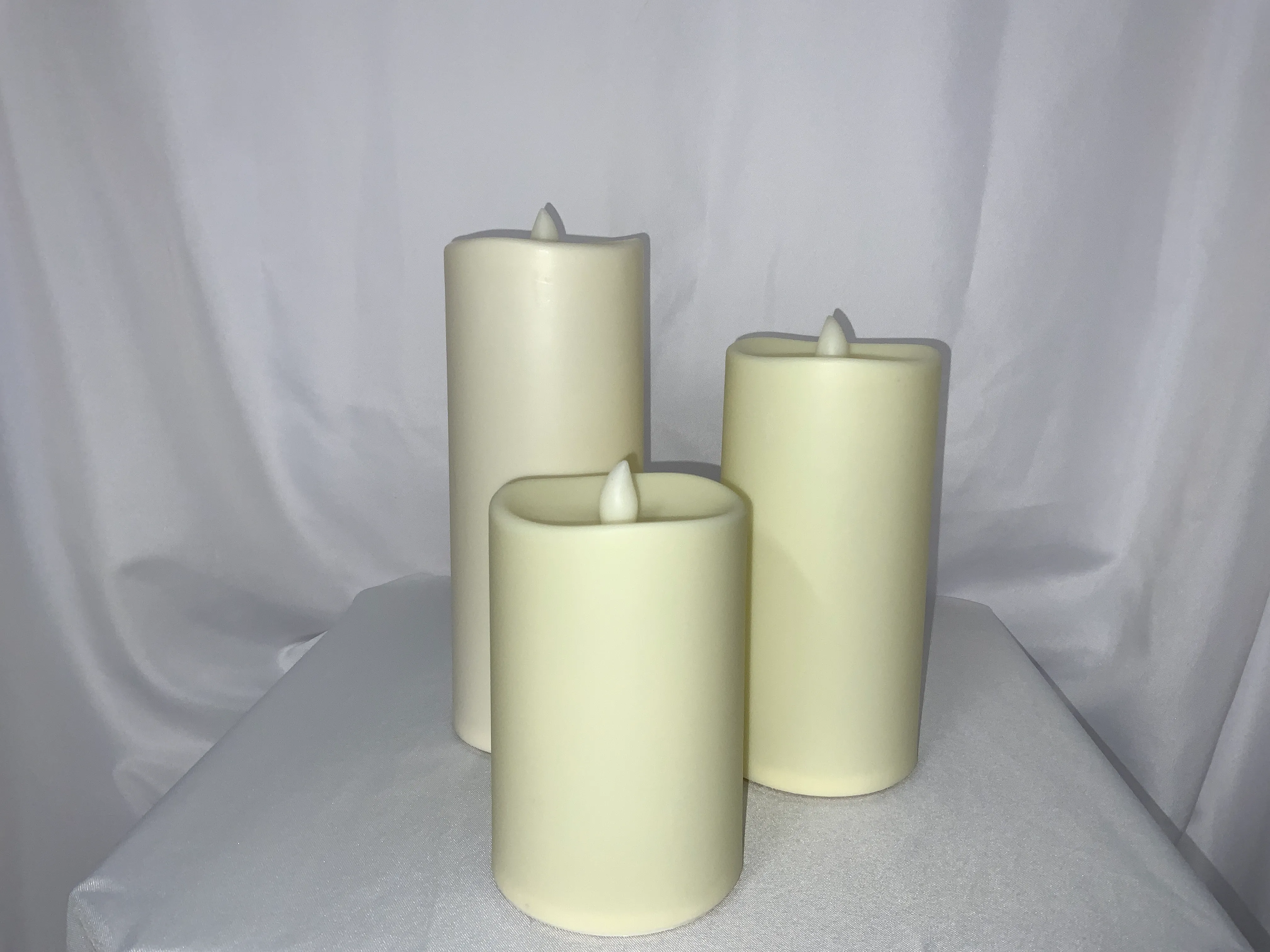 Ivory 3pc Candles Large