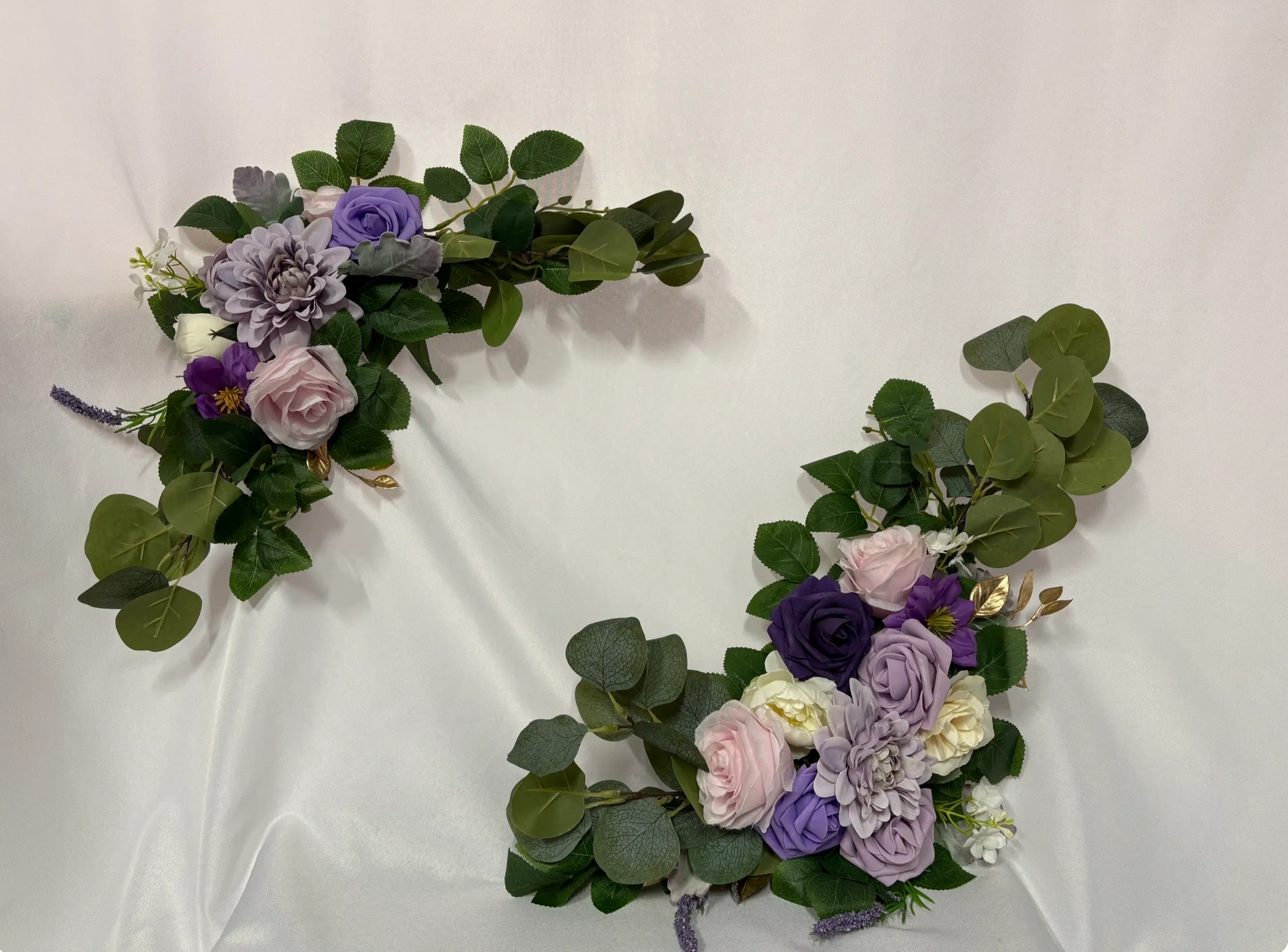 Lavender 2 Pc Floral Sign Swag