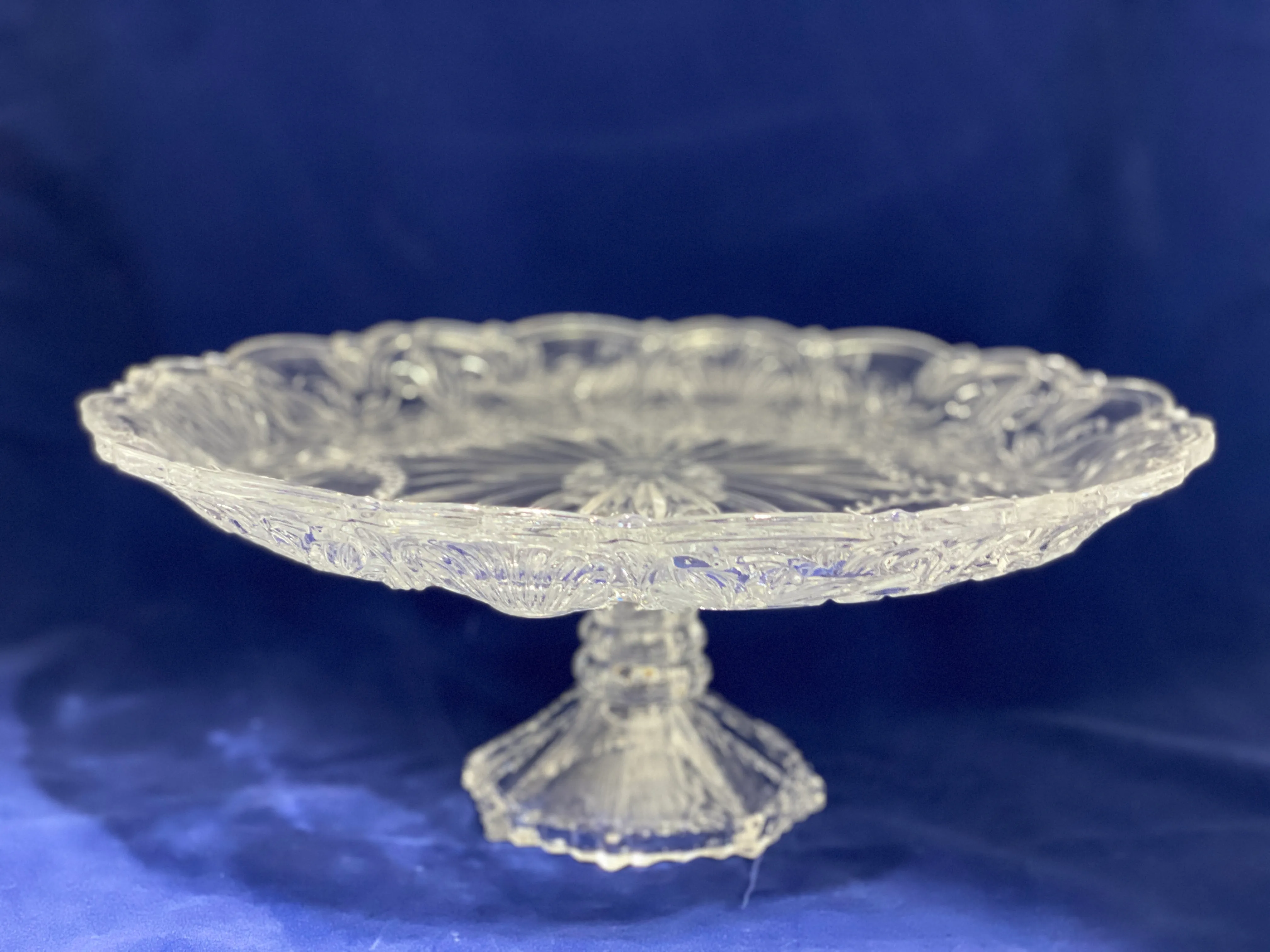 Vintage Clear Cake Stand 1