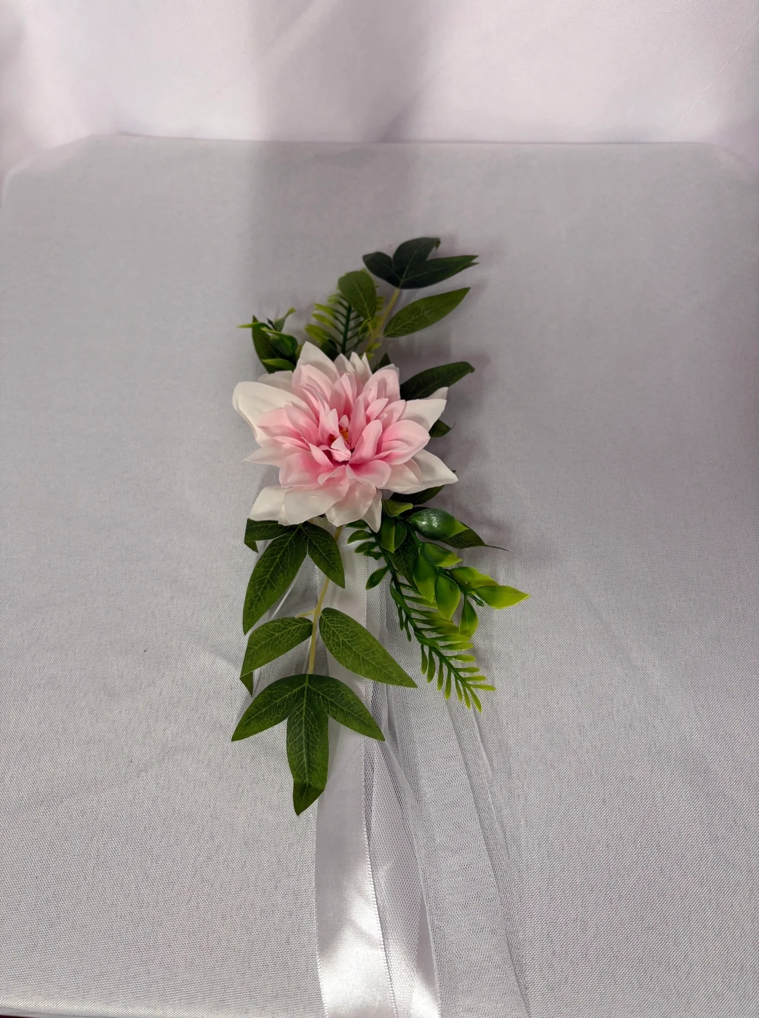 Pink Premade Floral Chair Sash