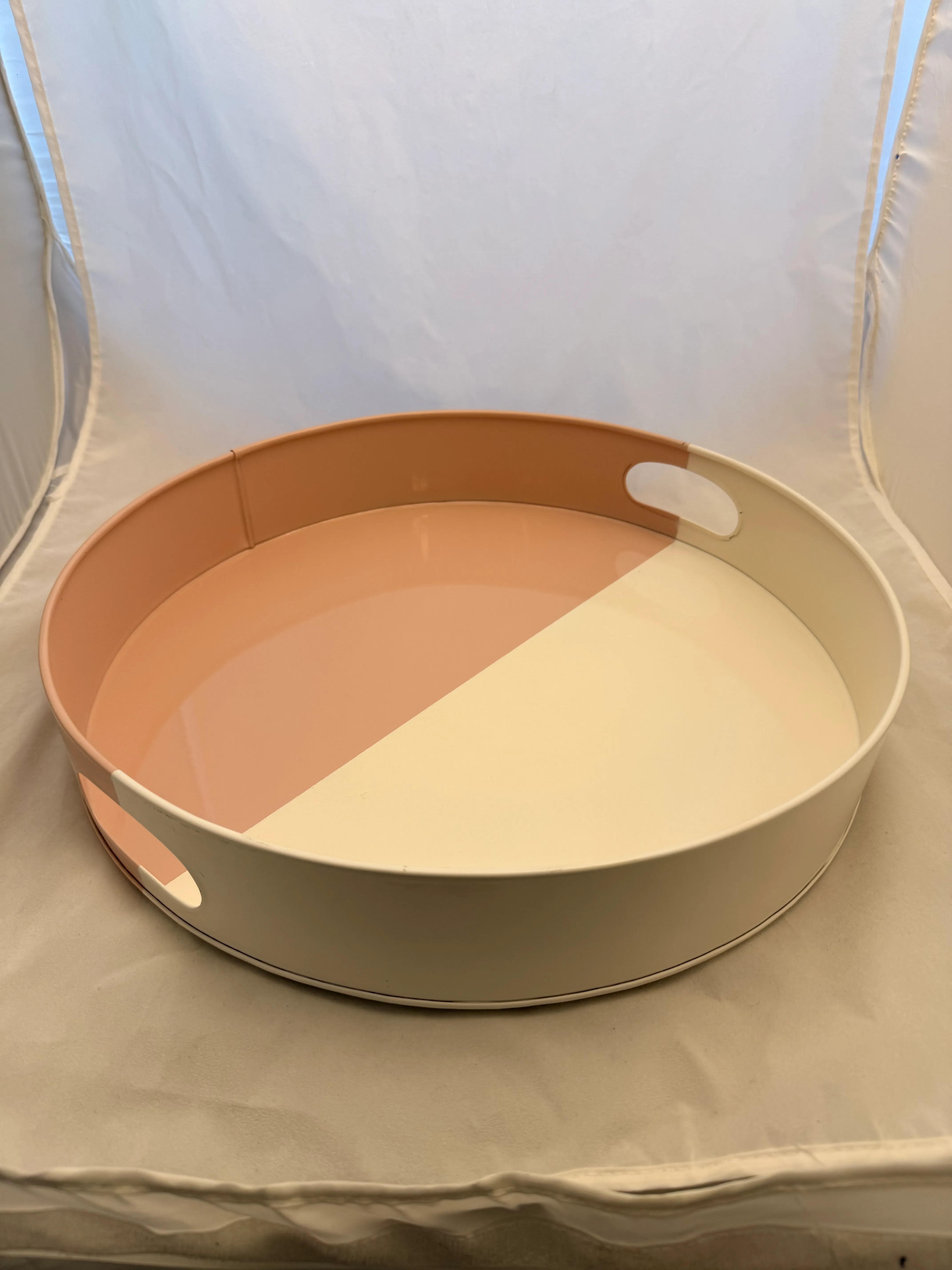 Pink and White Tray