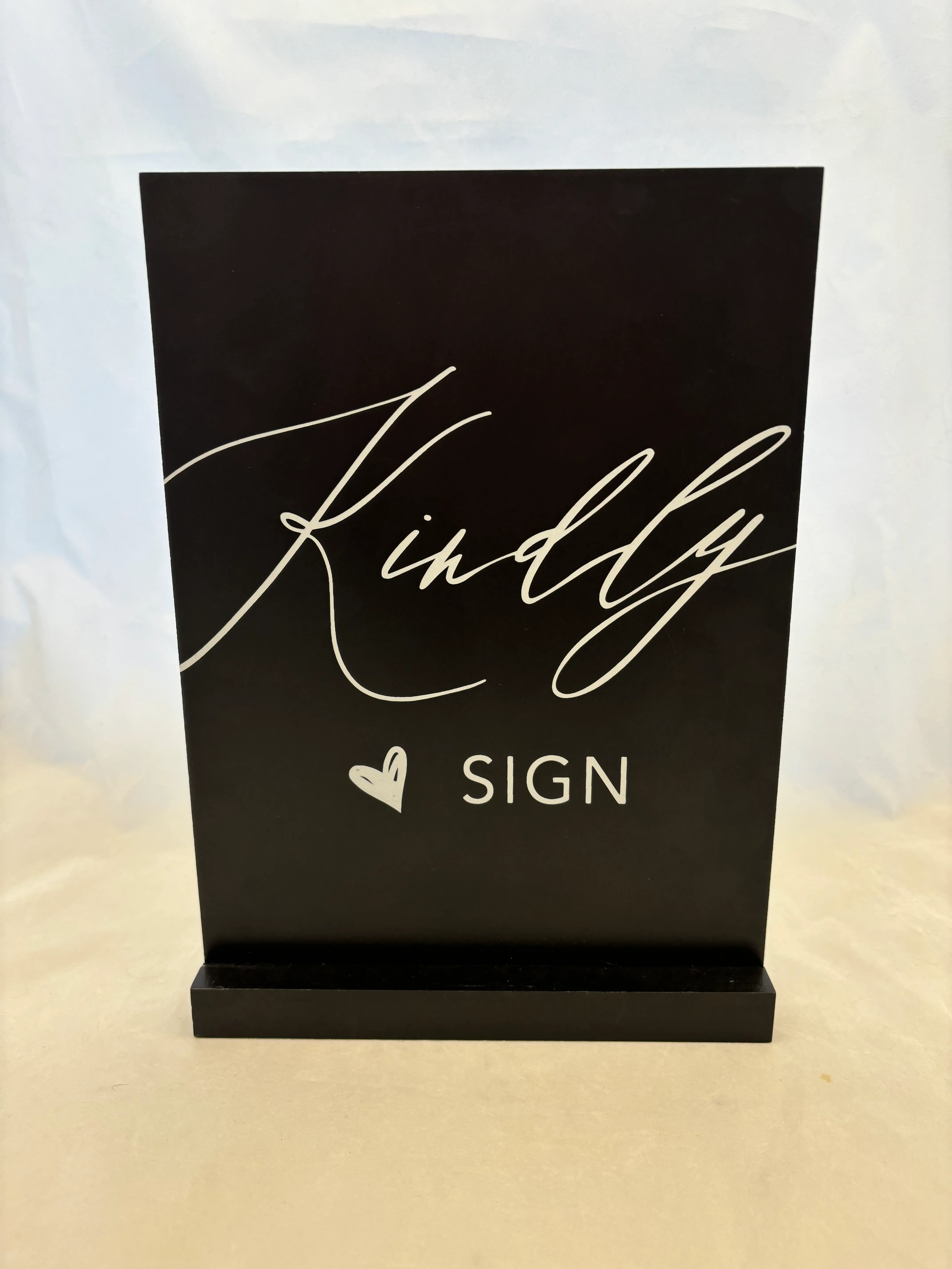 Black Guestbook Sign