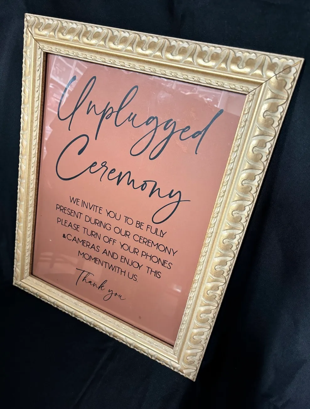 Vintage "Unplugged Wedding" Frame