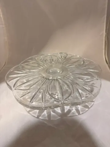 Vintage Clear Cake Stand 11