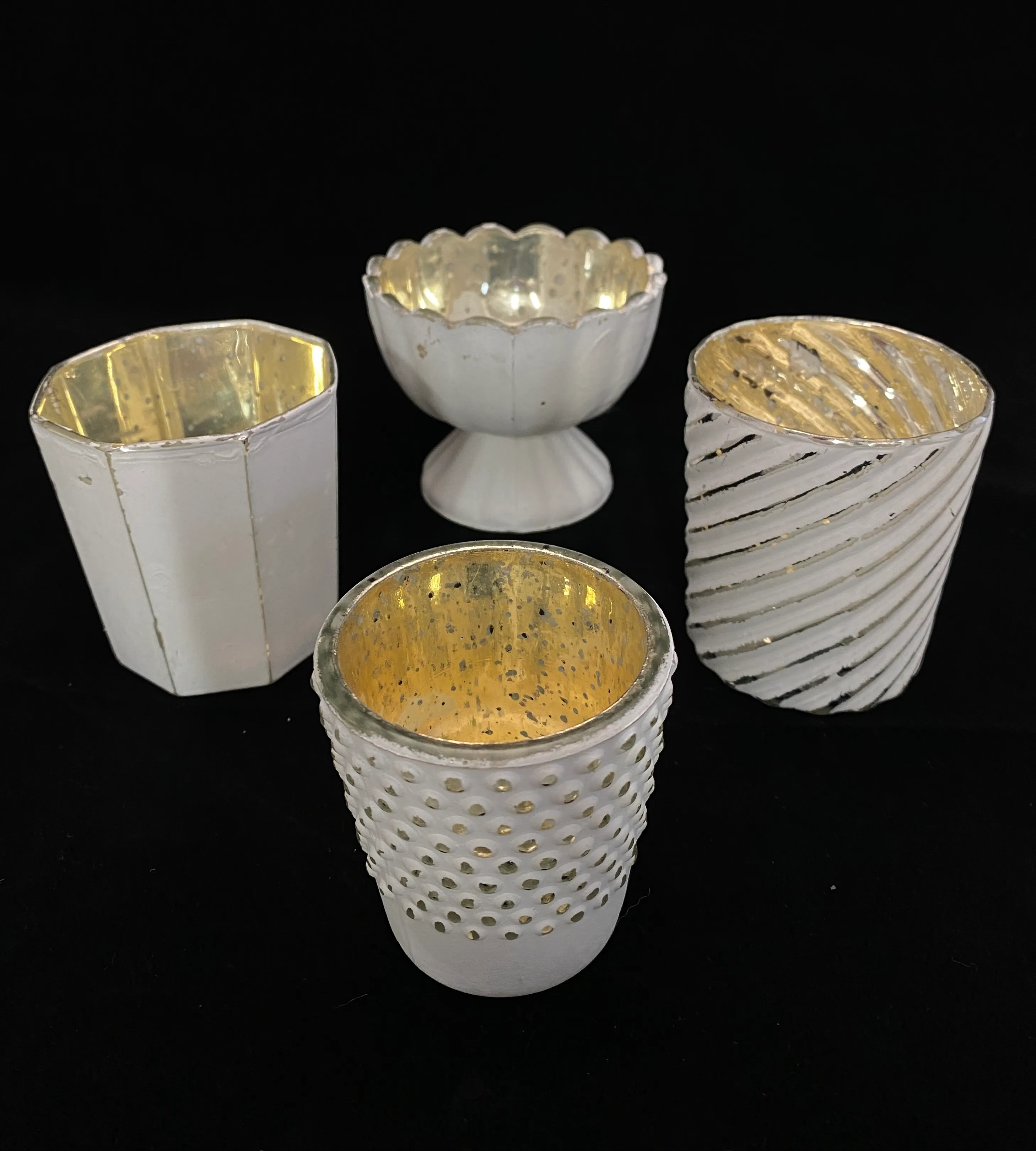 White Mercury Votive—Painted