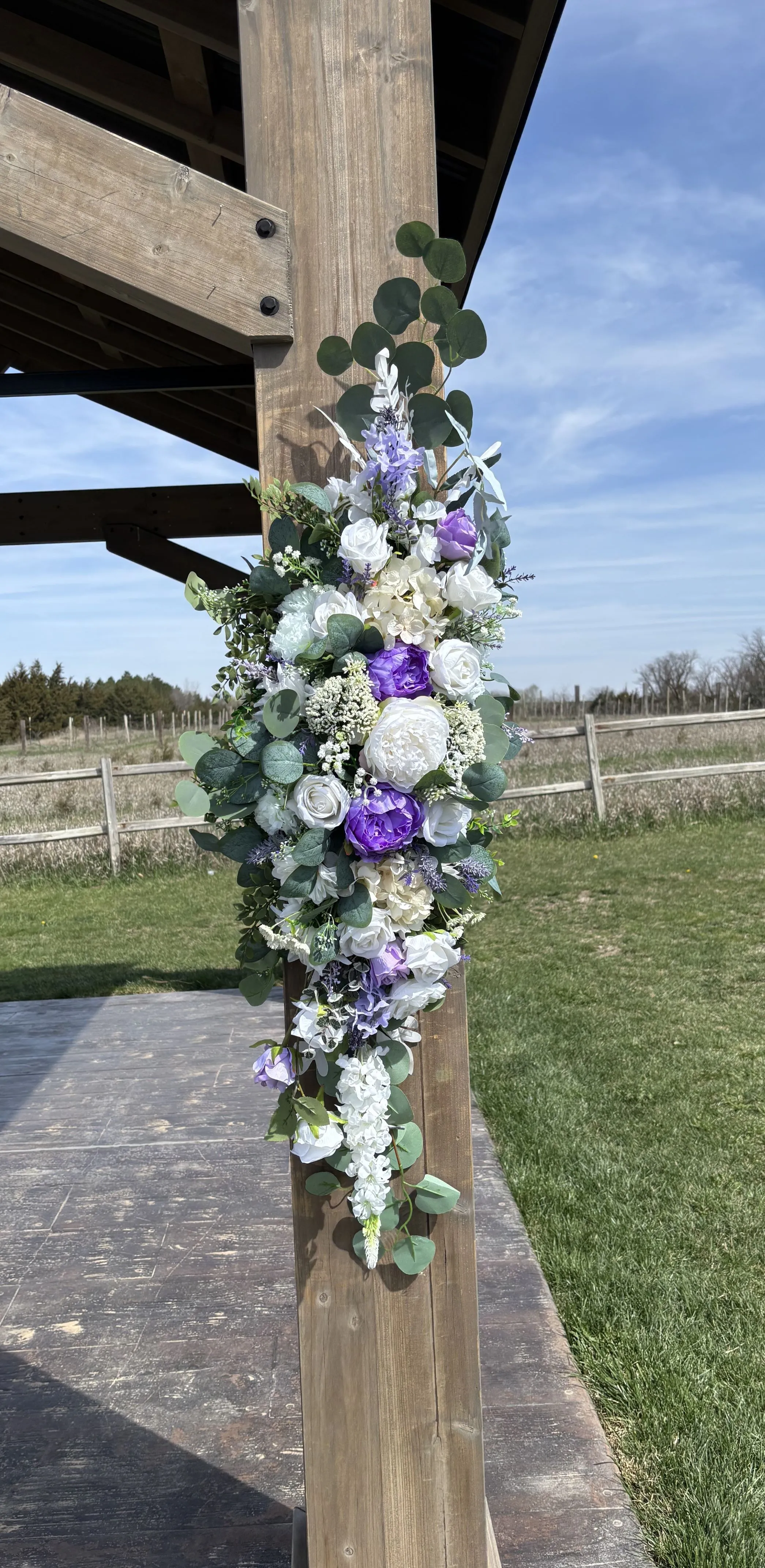 Lavender 2 pc Floral Arch Swag 
