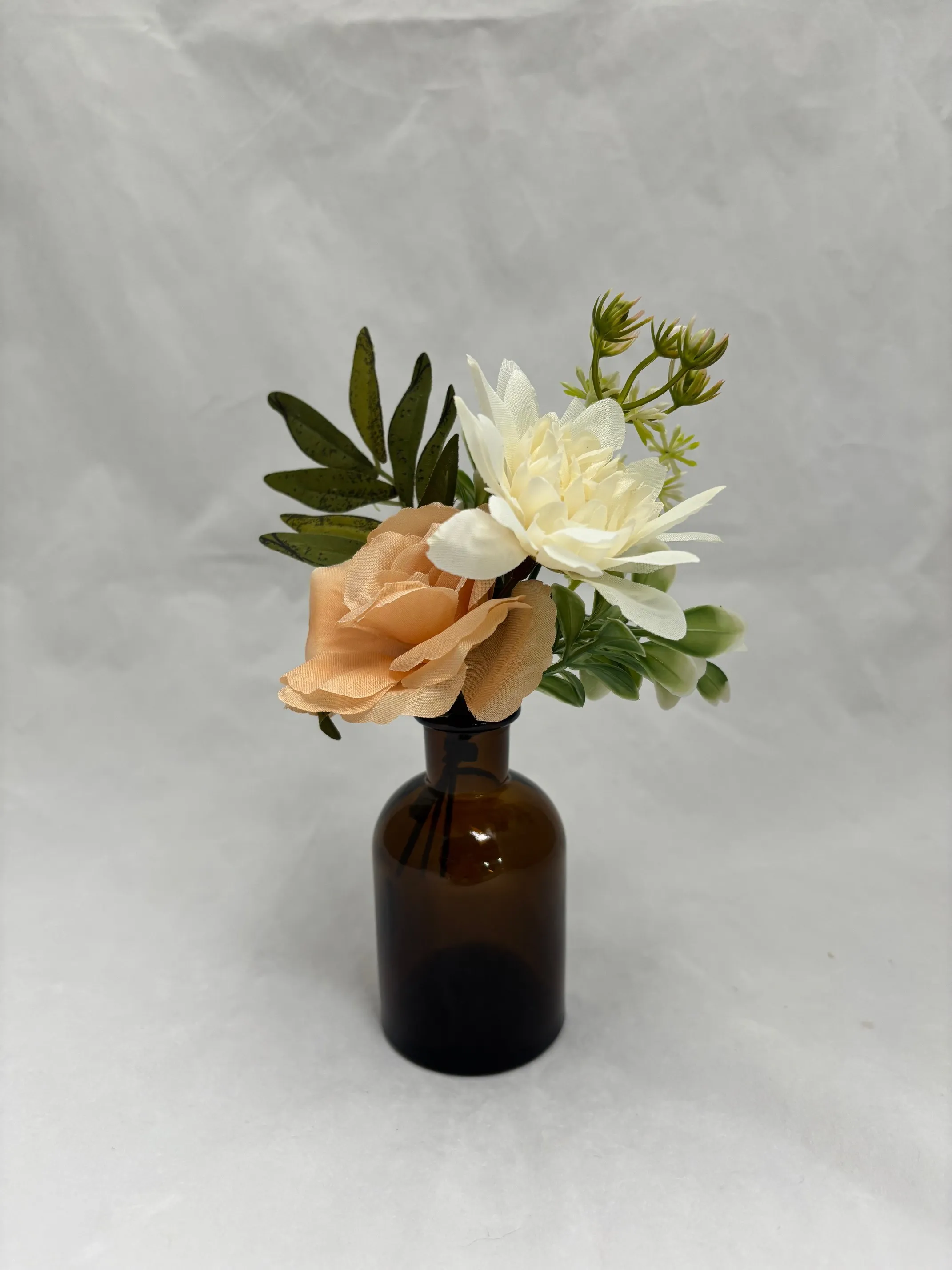 Nude & Brown Premade Floral Small Vase 3