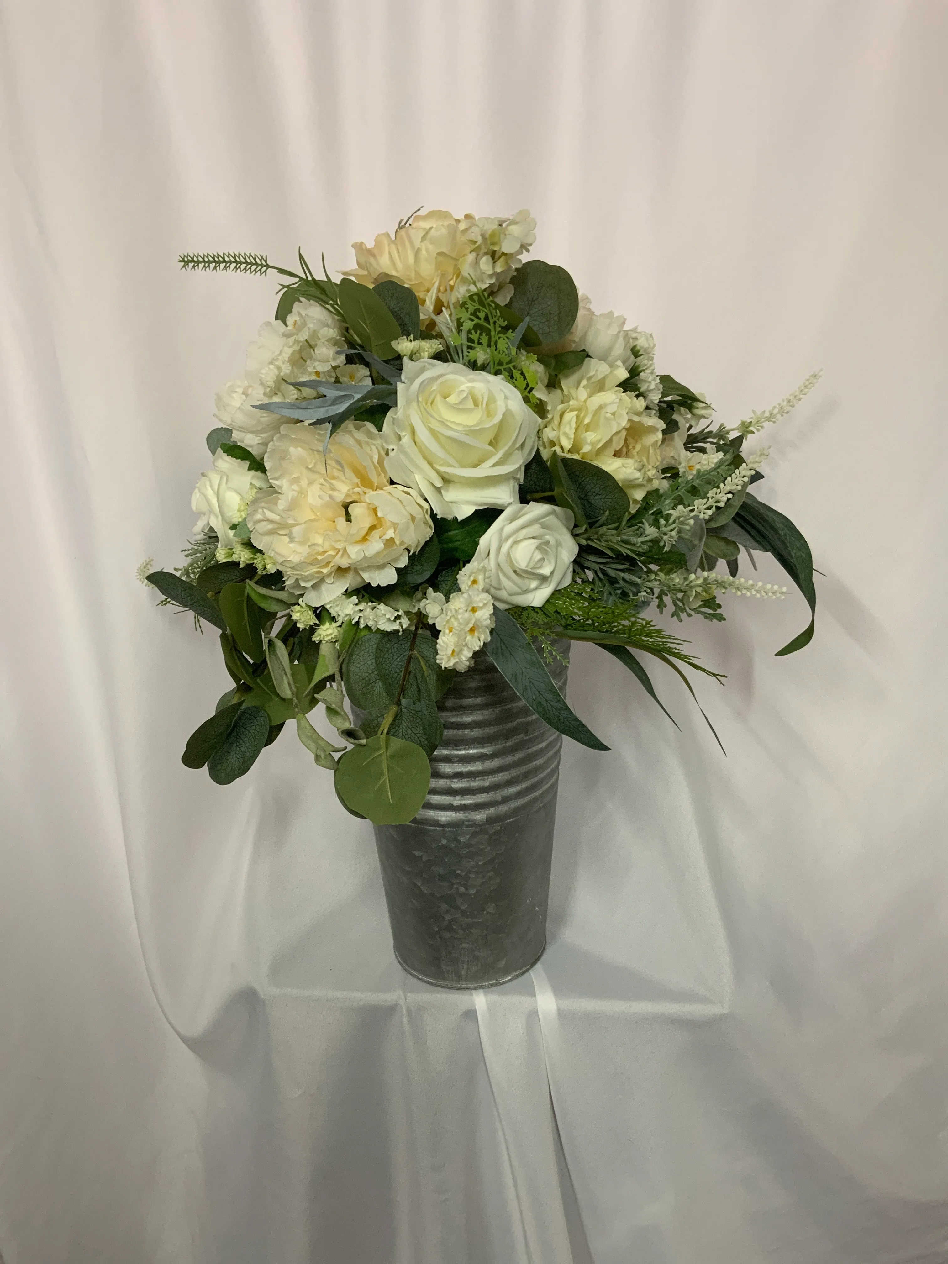 Classic White Floral Premade Centerpiece Extra Large (Floral Stand Topper)