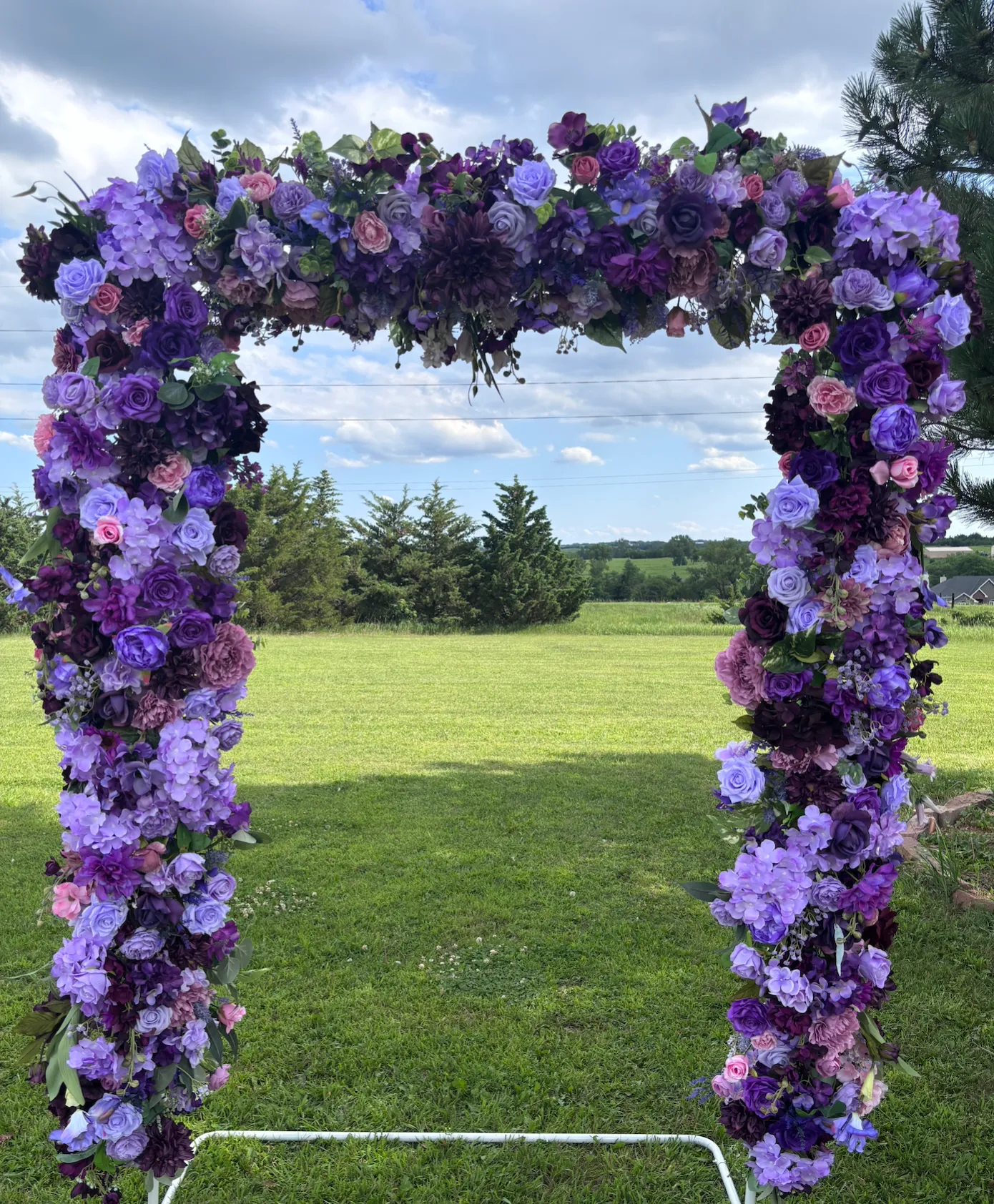 Lavender Premade Floral 3pc Arch Swag