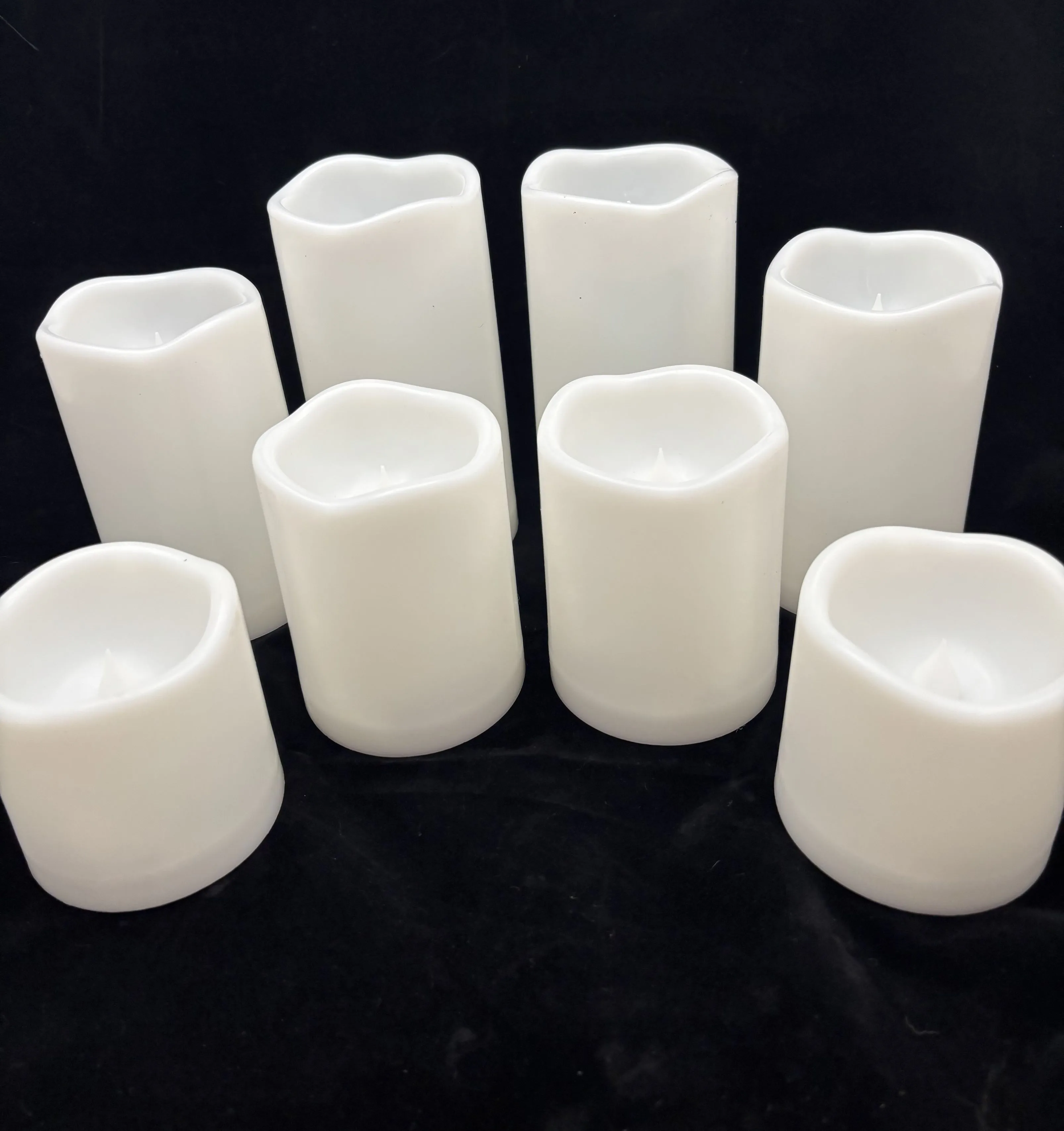 White Outdoor Candles (Set of 8)