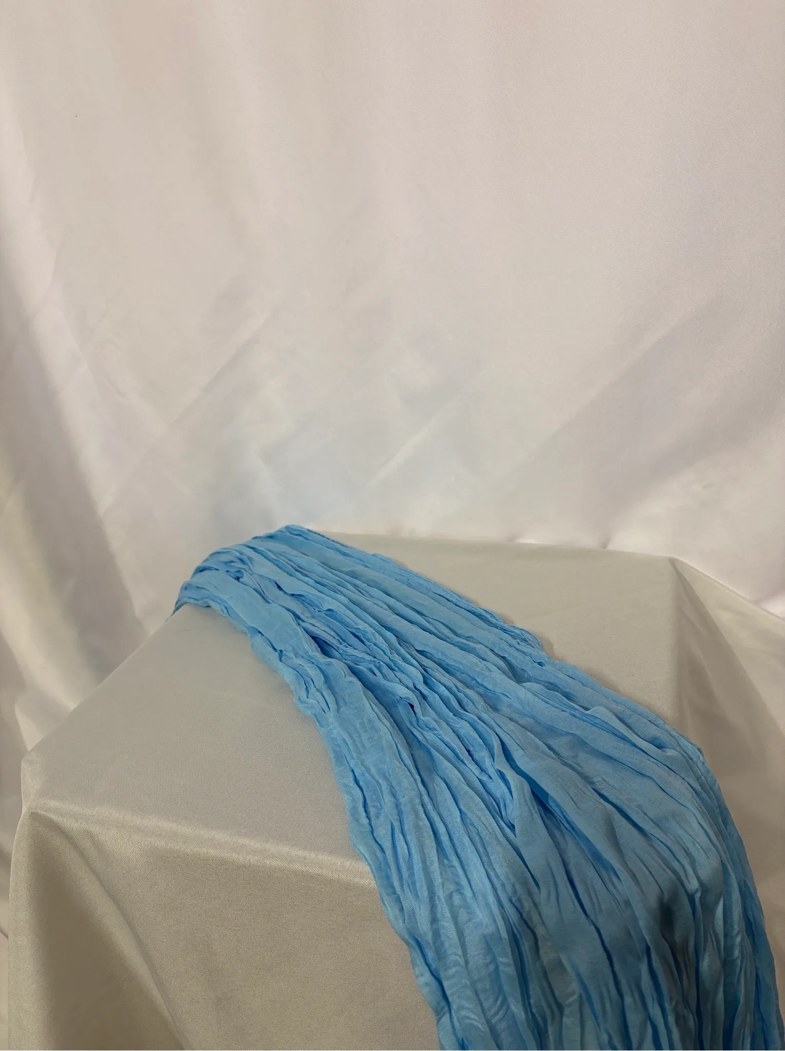 Sky Blue 10ft Cheesecloth Table Runner 