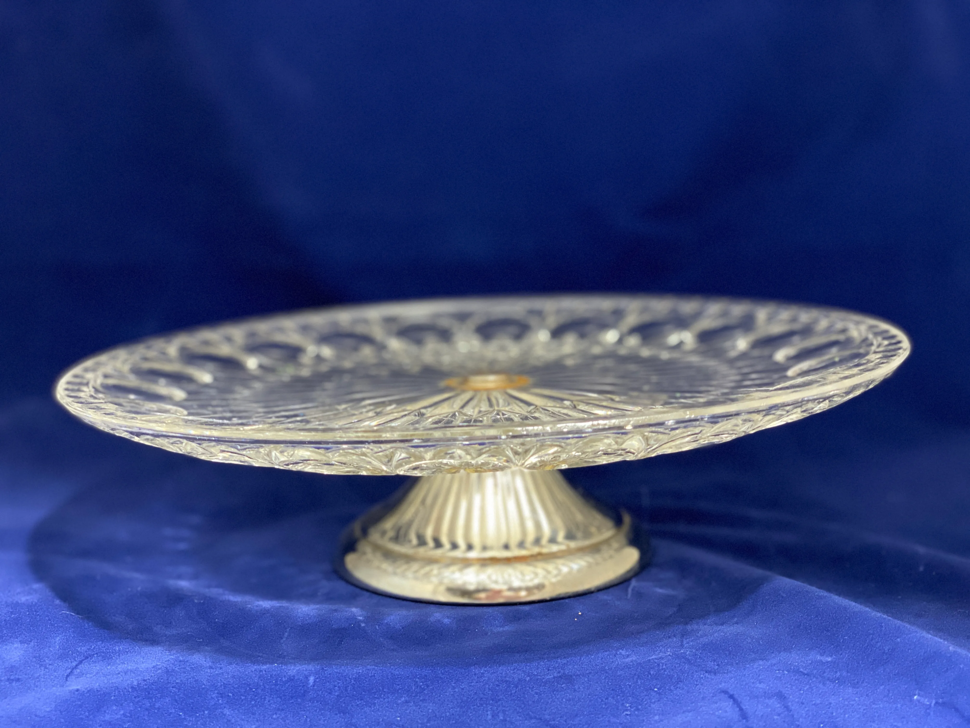Vintage Clear Cake Stand 6