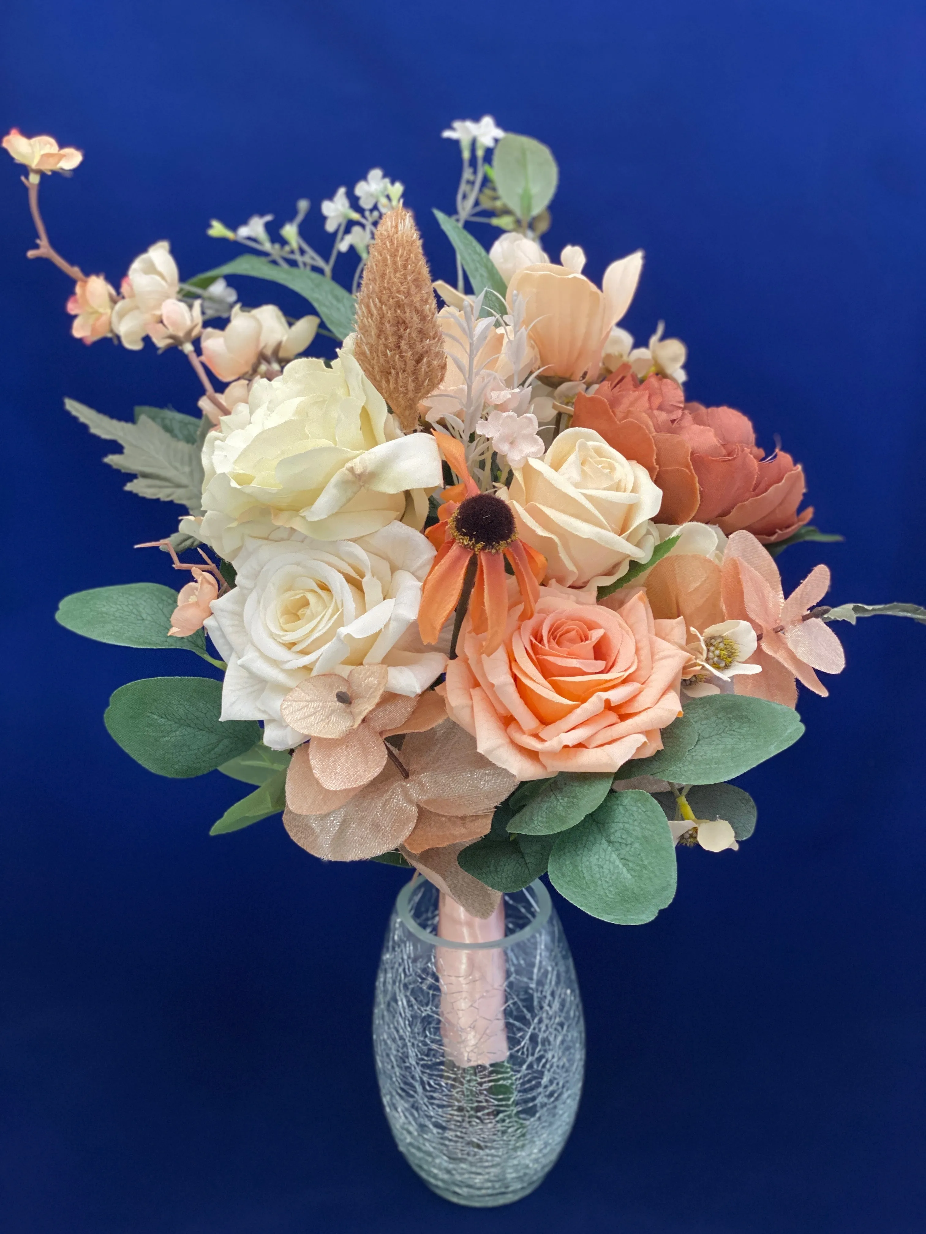 Peach Boho Bridesmaid Bouquet