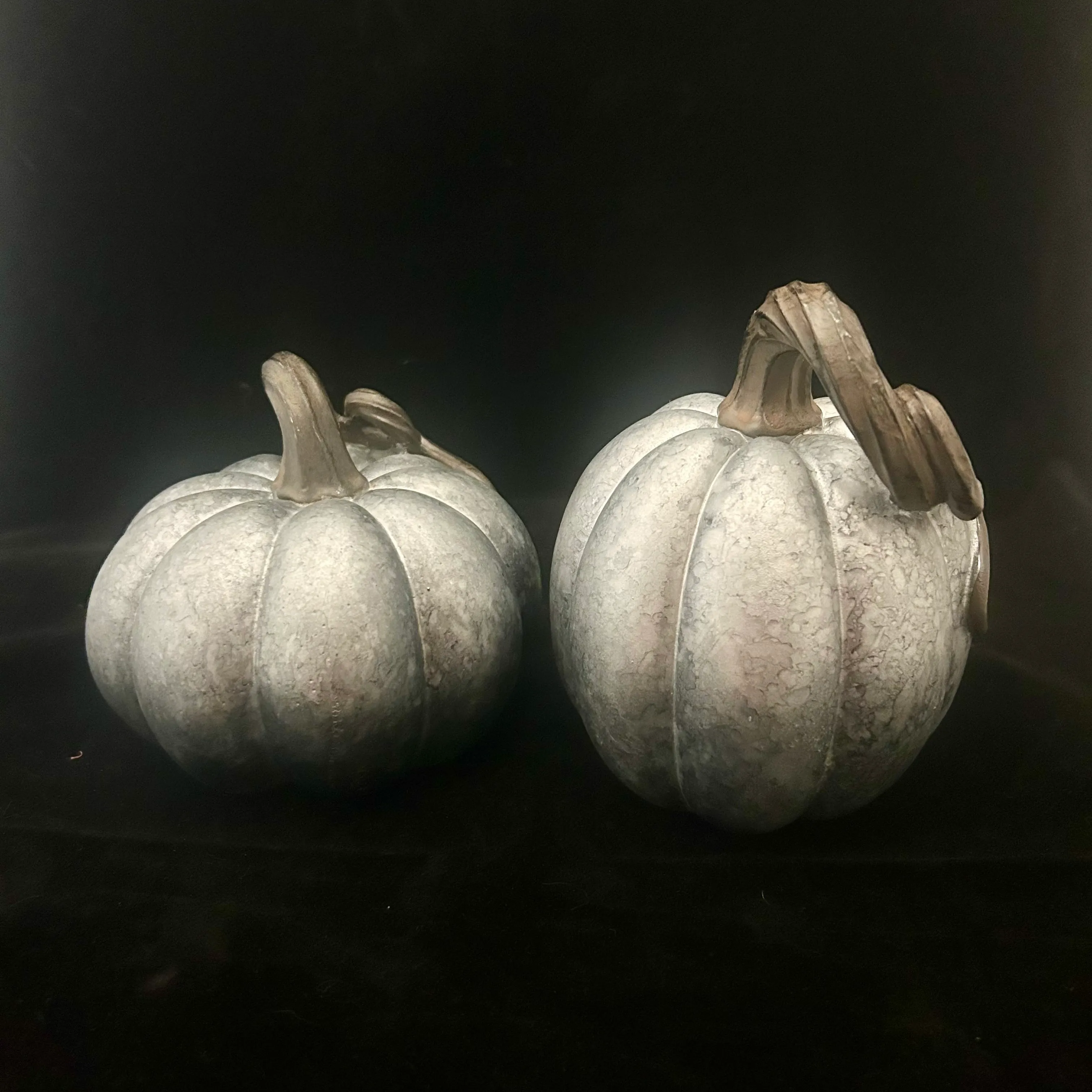 Medium Pewter Pumpkins (Long-Stem)
