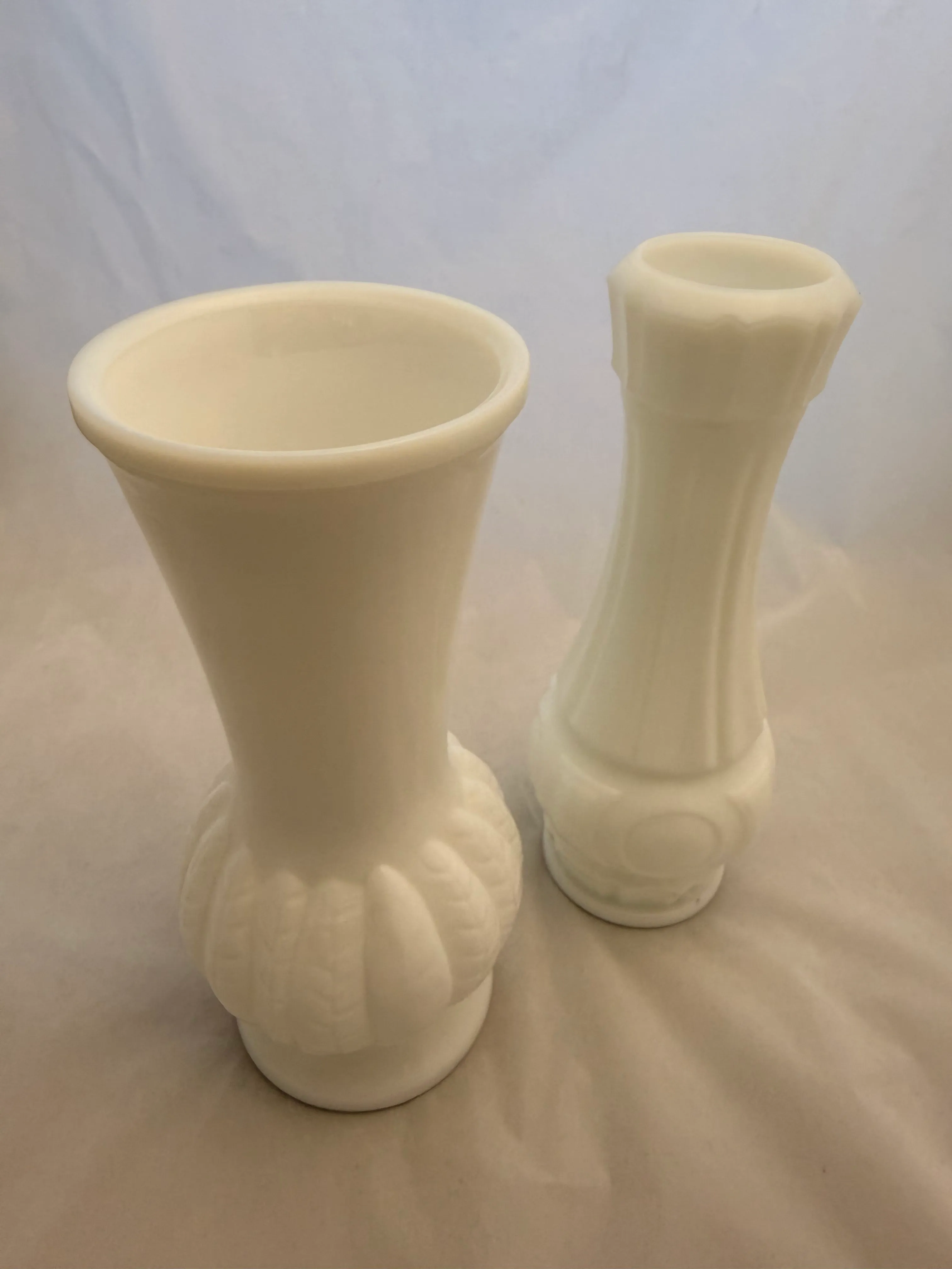 9" Milk Glass Vase Large