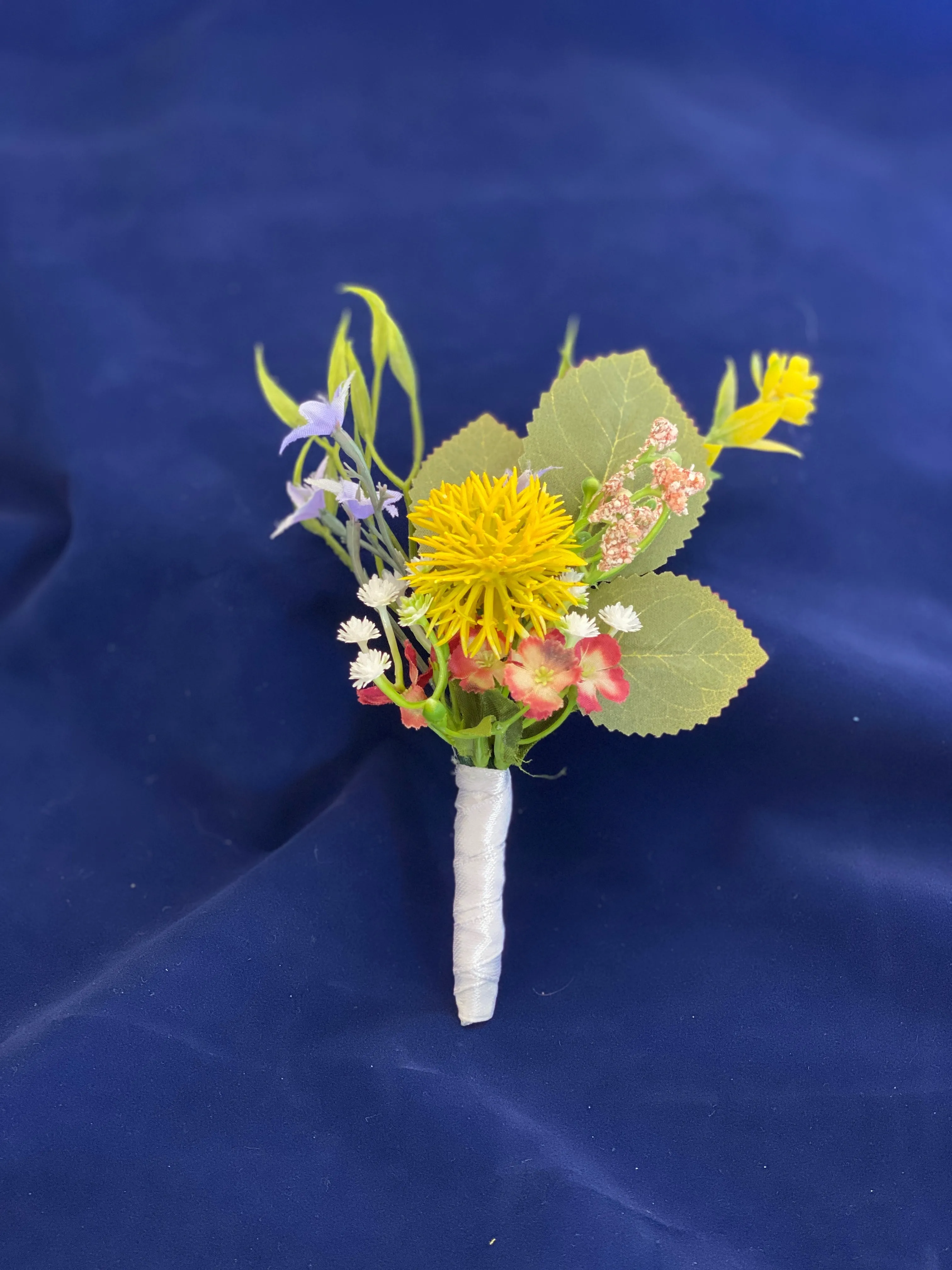 Yellow Wildflower Boutonnière 