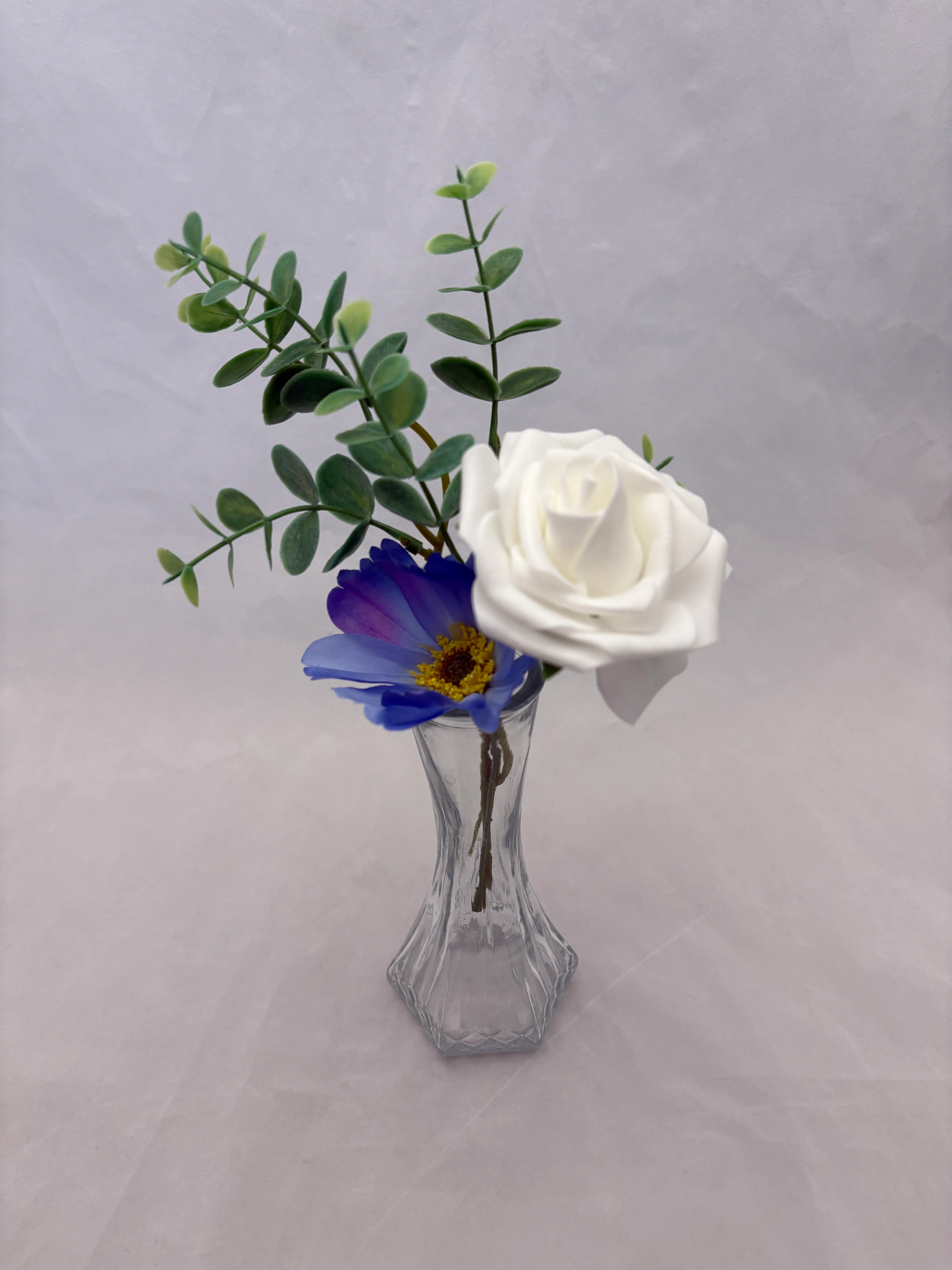 Sky Blue Premade Floral Small Vase 2