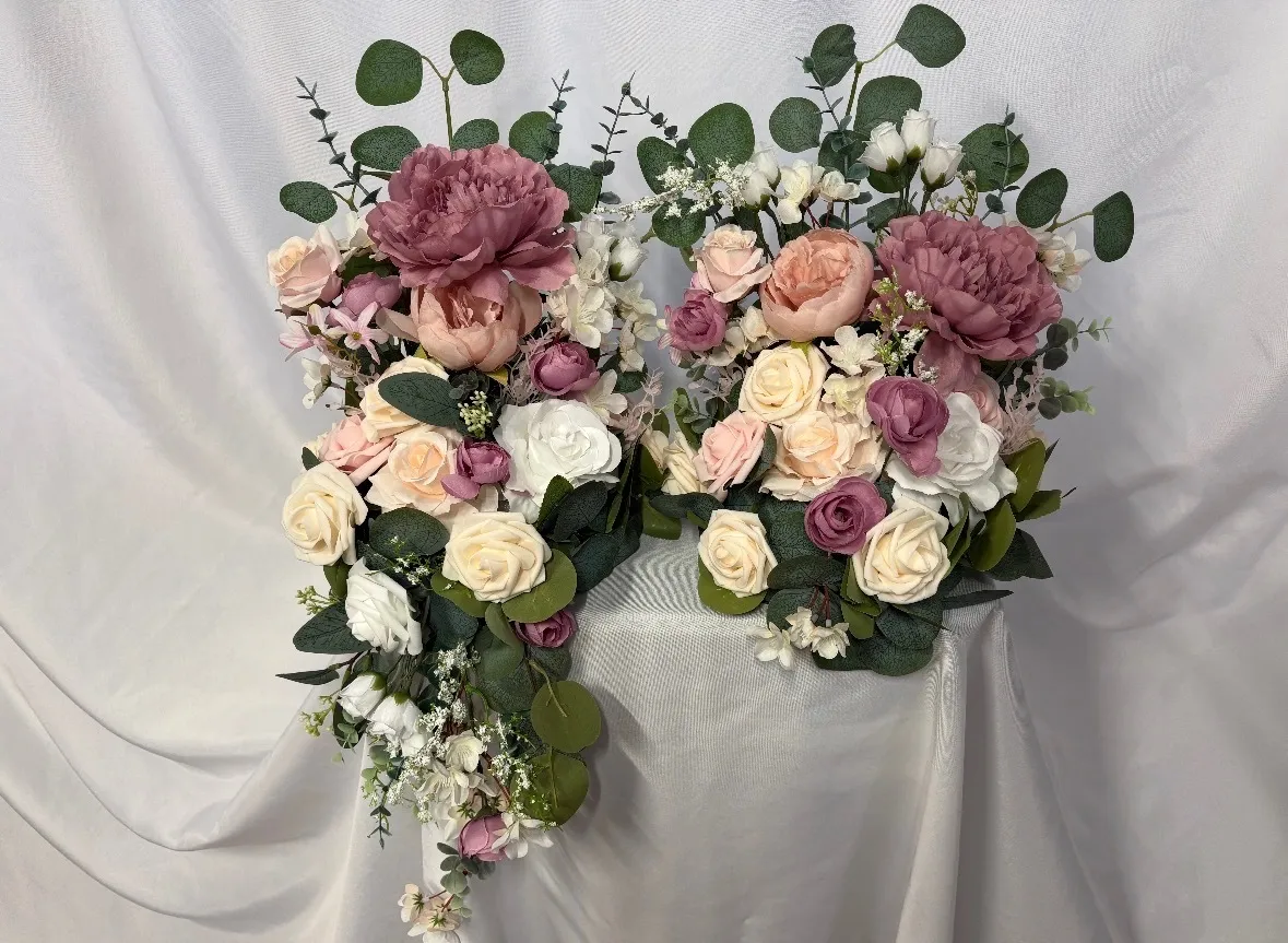 Mauve Freestanding Floral Arrangement (2 pc)
