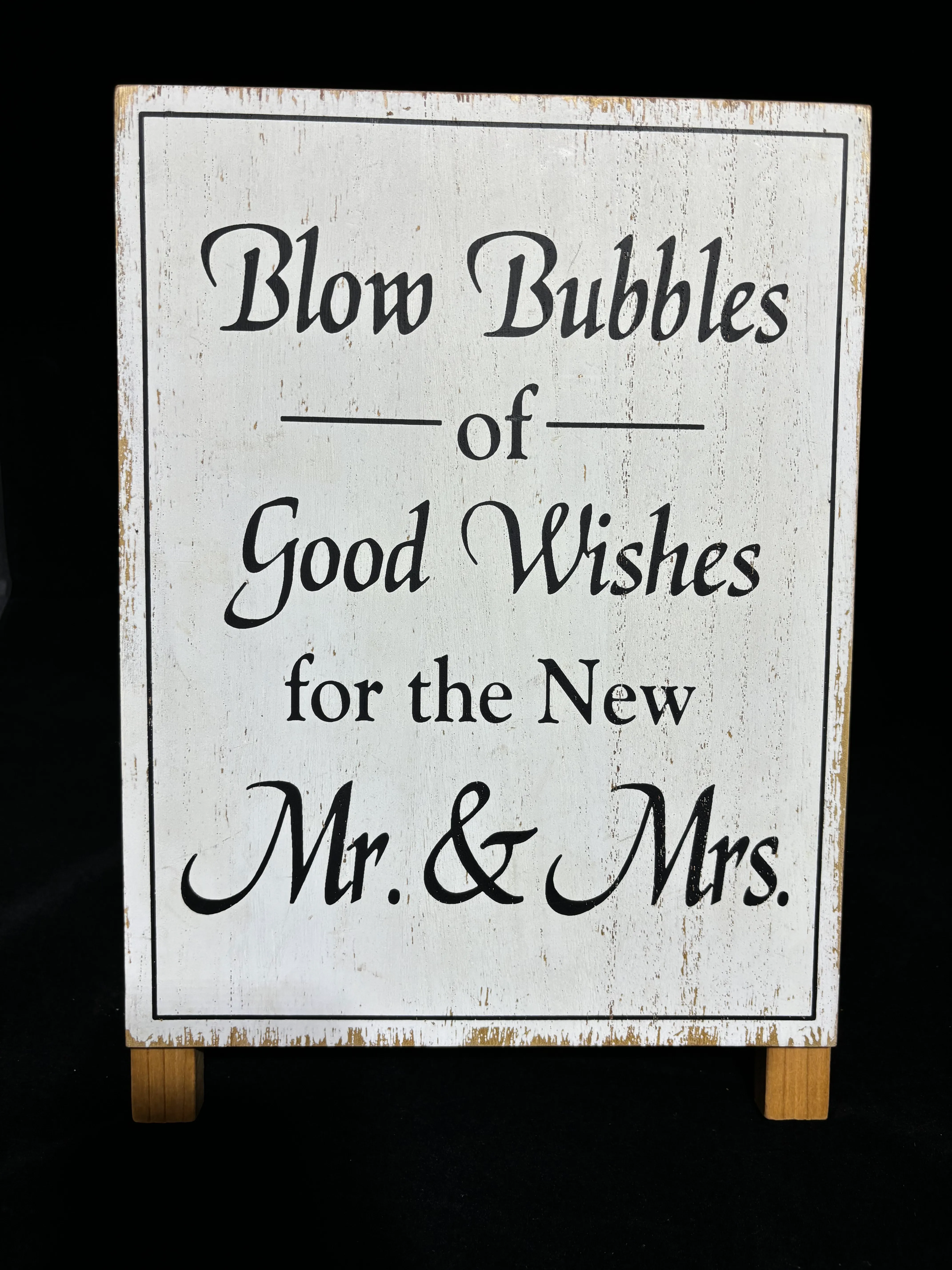 White Blow Bubbles Sign