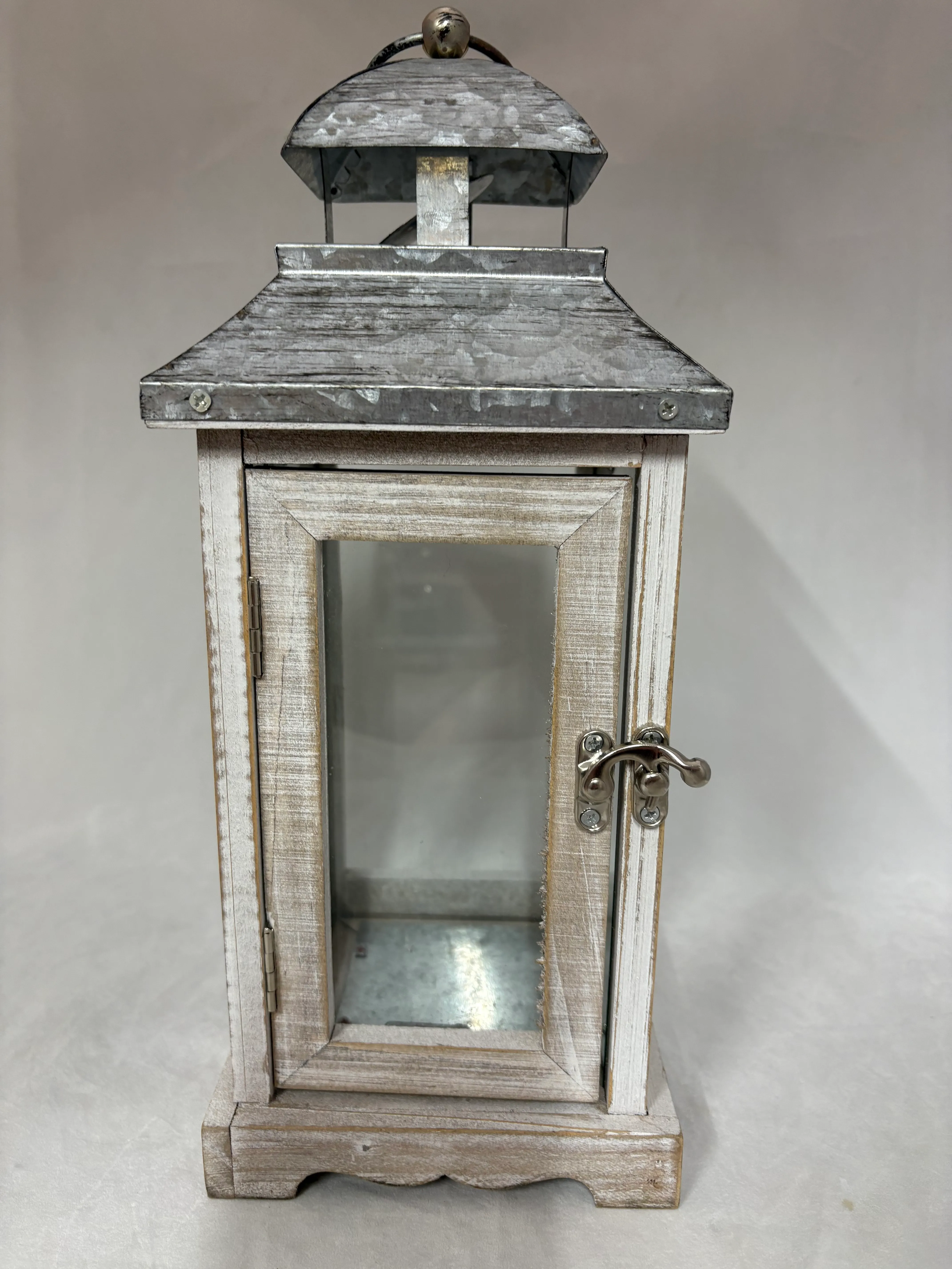 White Rustic Lantern Small