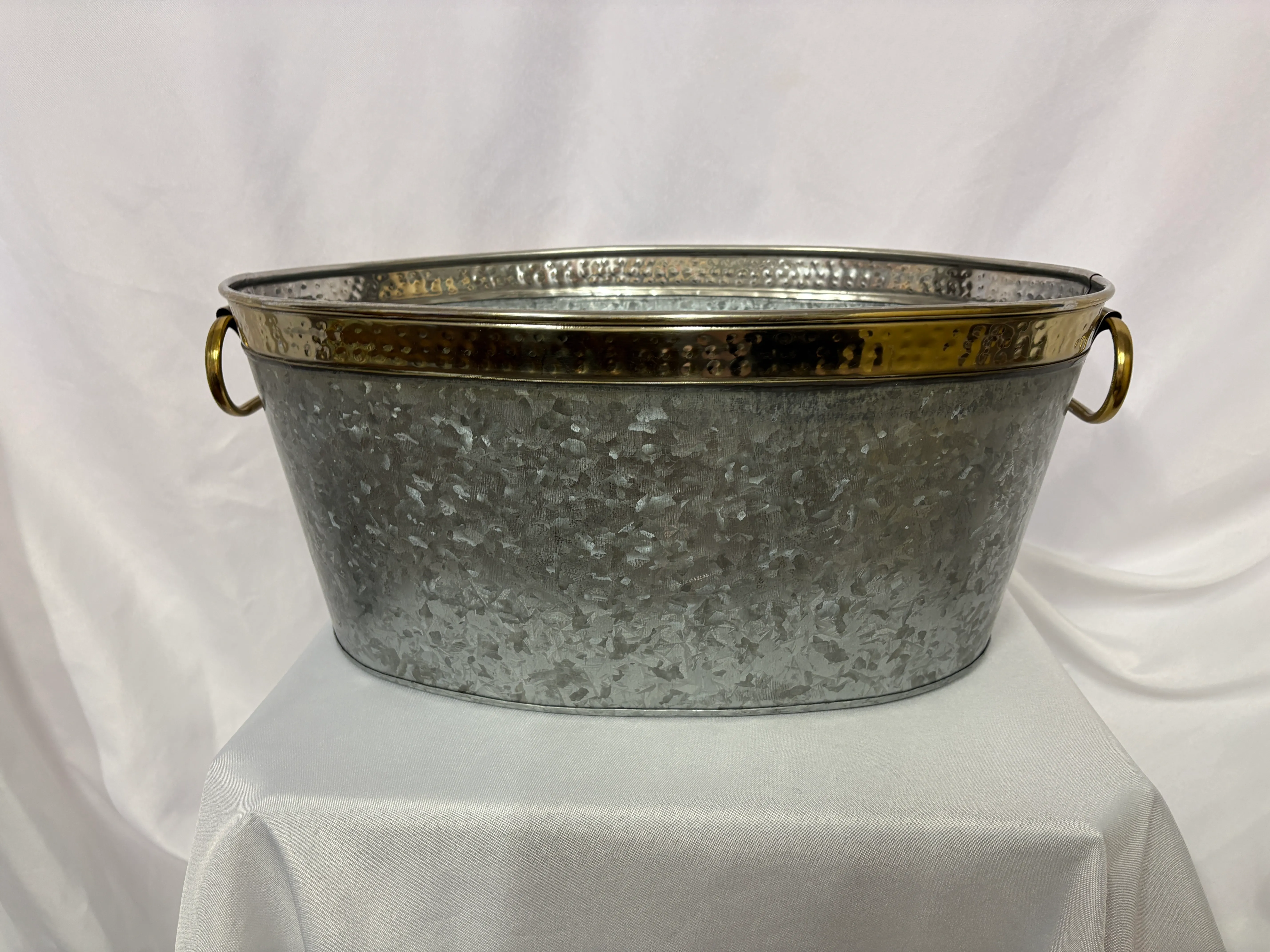 Gold and Galvanized Tub