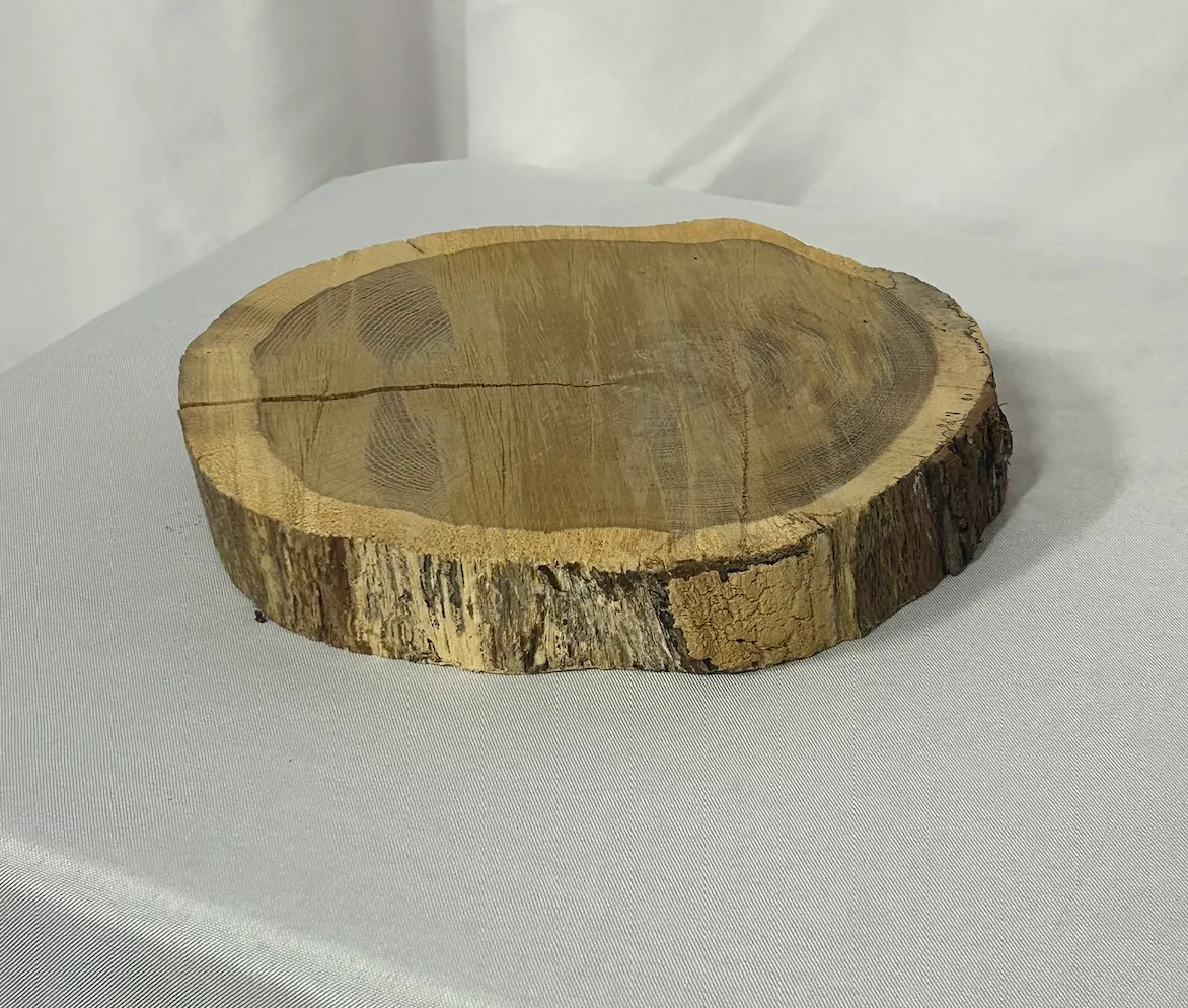 Light Wood Slab Centerpiece