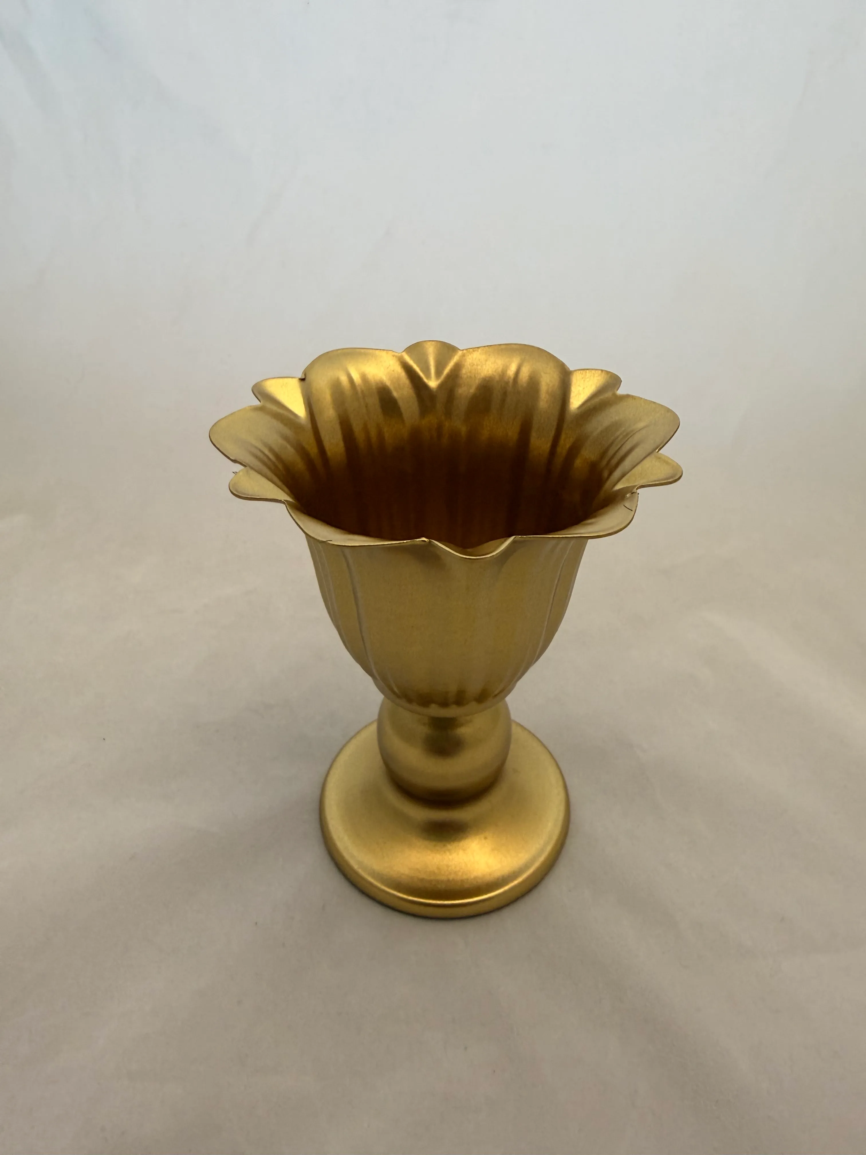 3.5" Gold Compote Vase