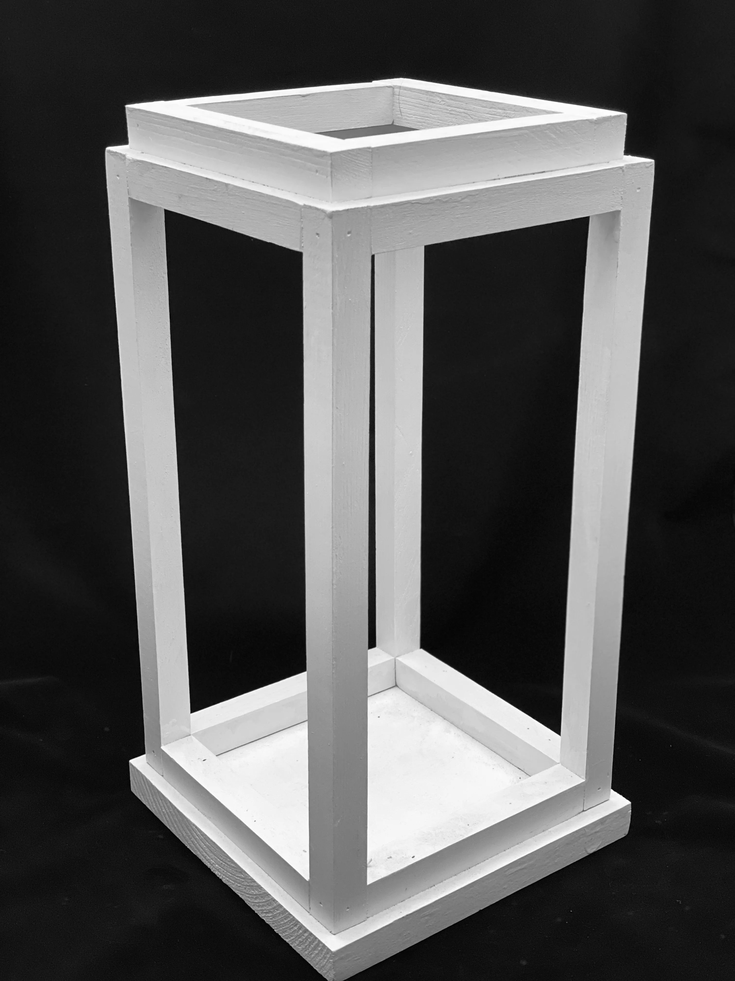 White Wood Lantern 