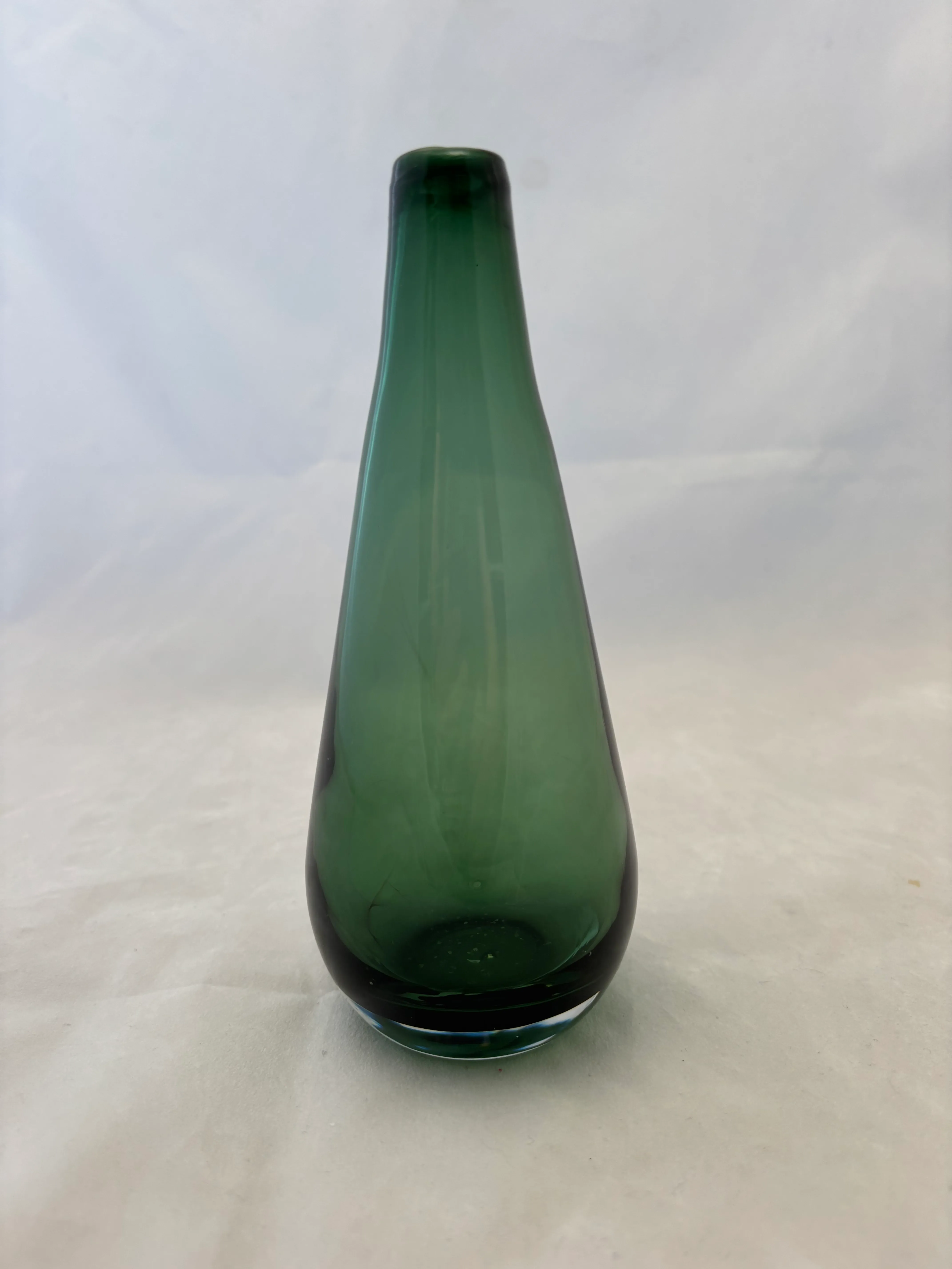 Tall Green Bud Vase 