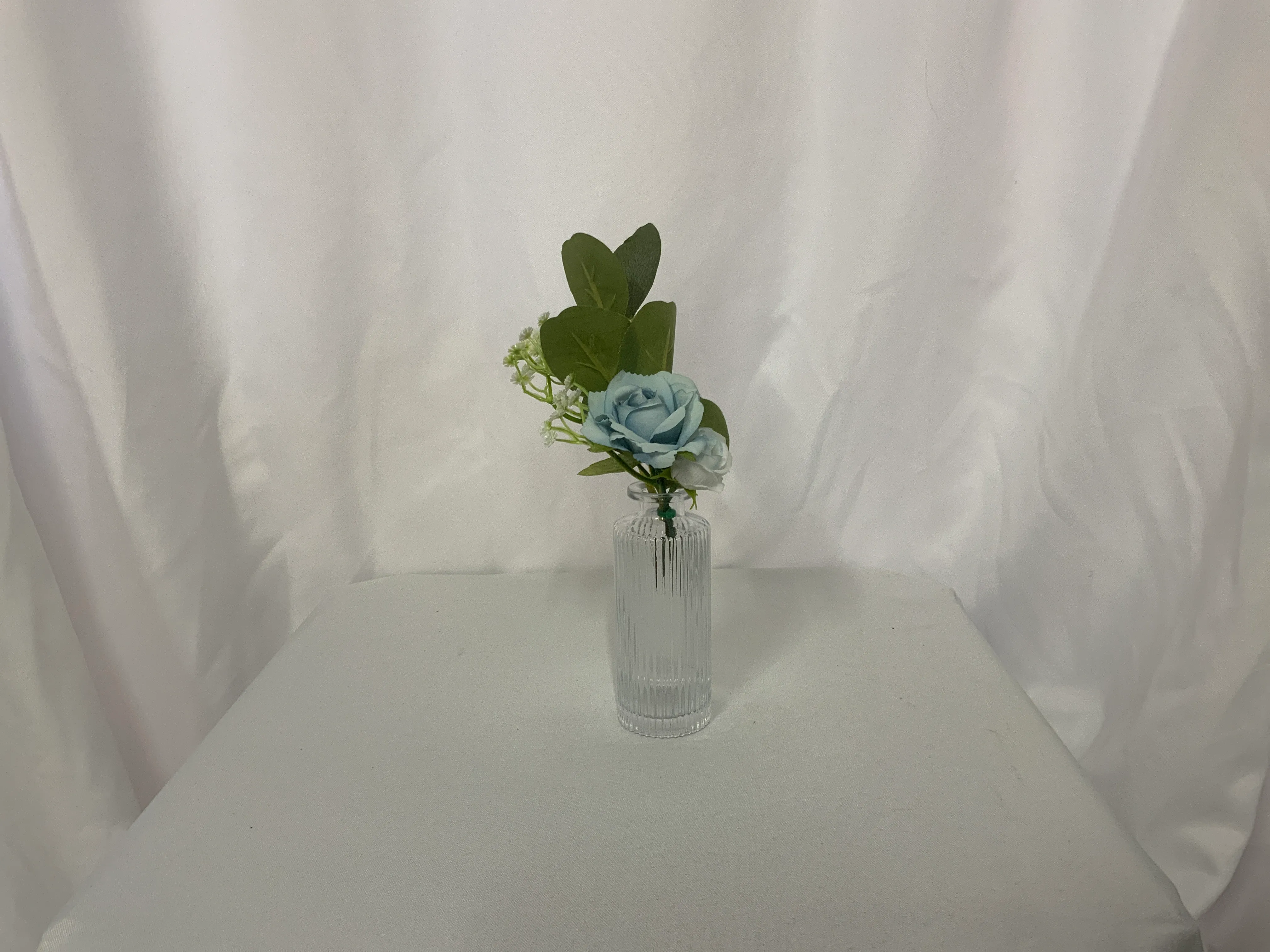 Sky Blue Premade Floral Small Vase 1