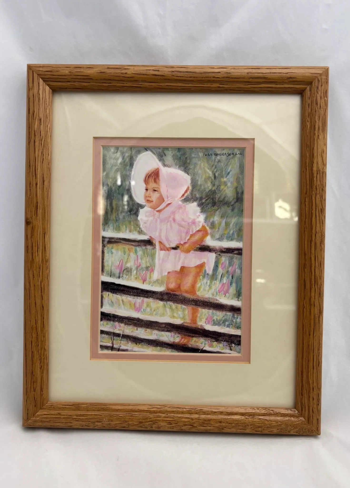 Vintage Girl Picture Pink 