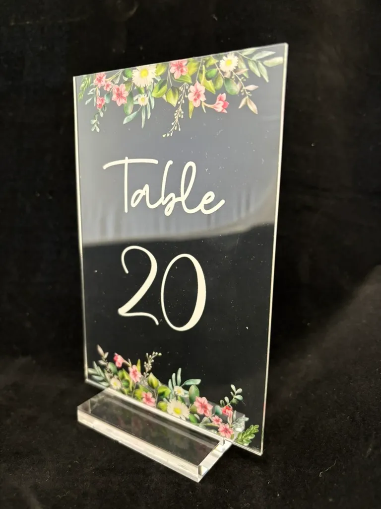 Wildflower Acrylic 1-20 Table Signs
