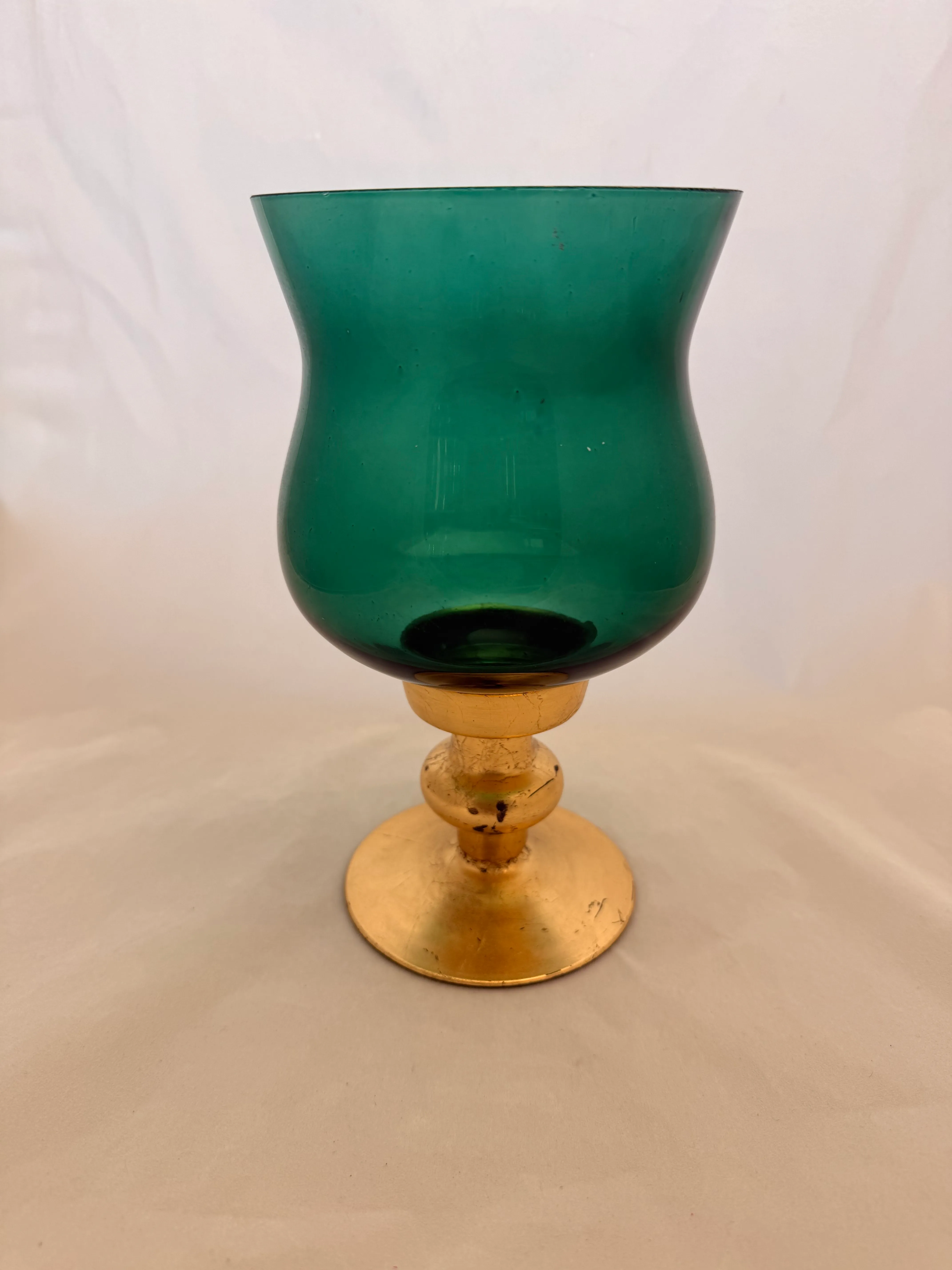 Emerald & Gold Candle Holders - Set of 4