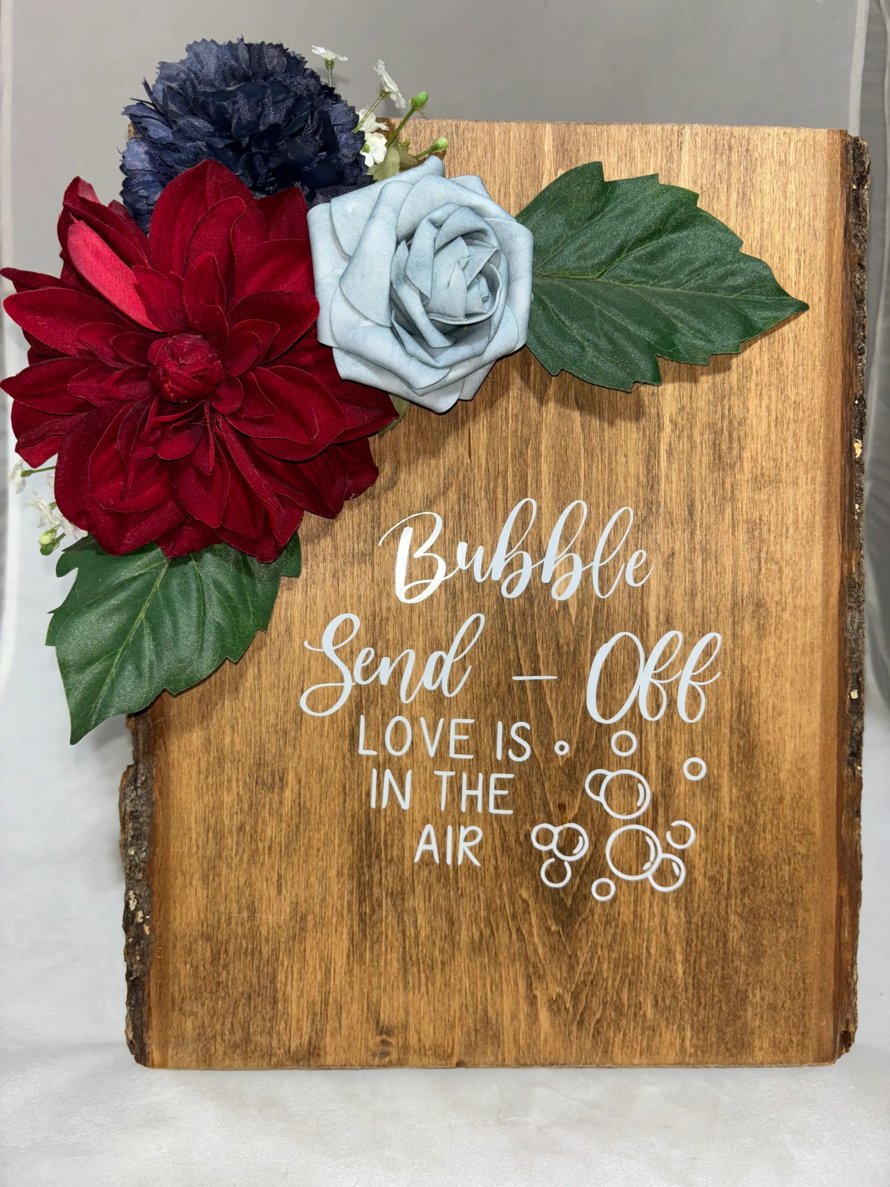Floral Bubbles Send Off Sign