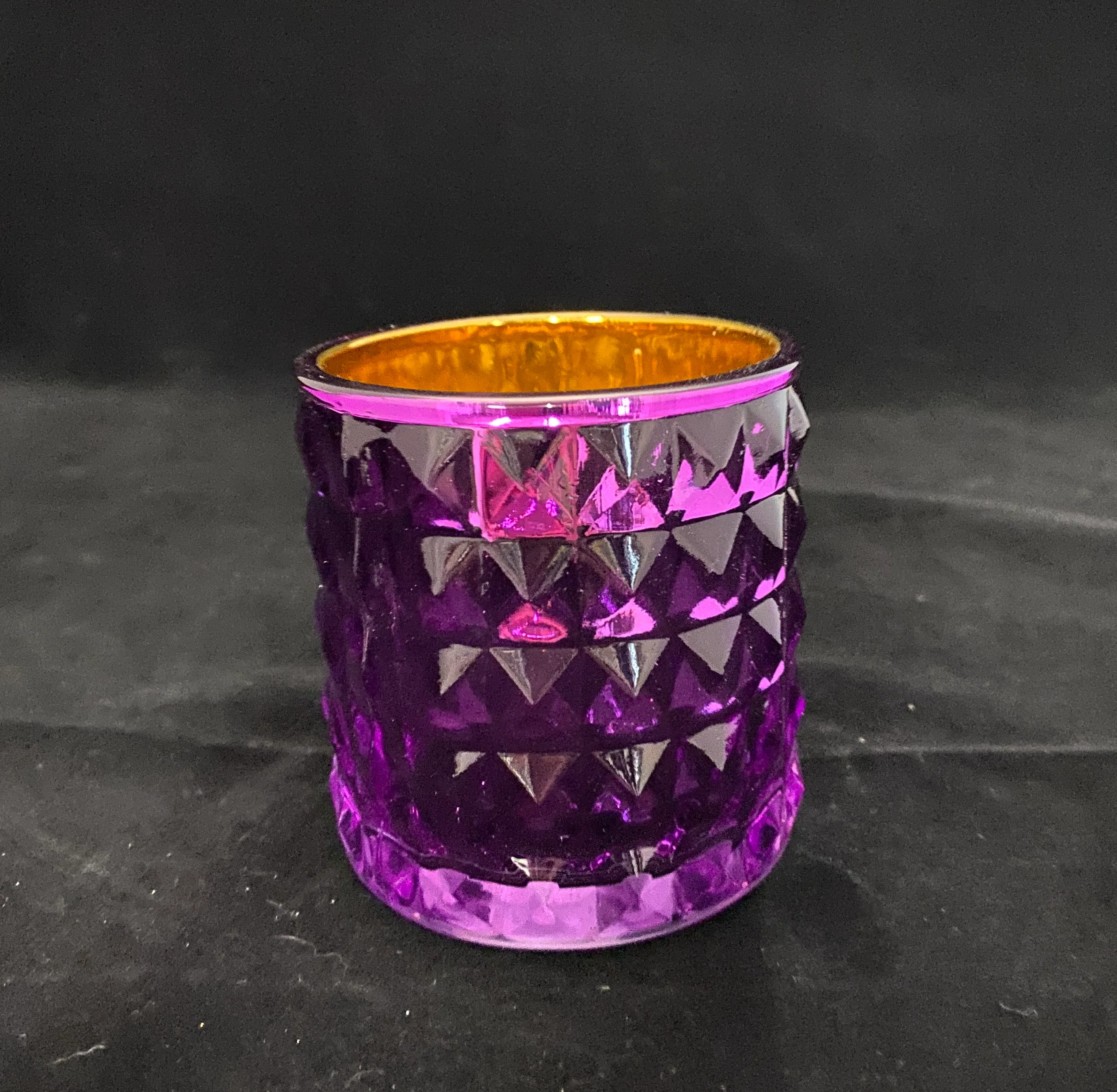 Purple with Gold Mercury Votive 