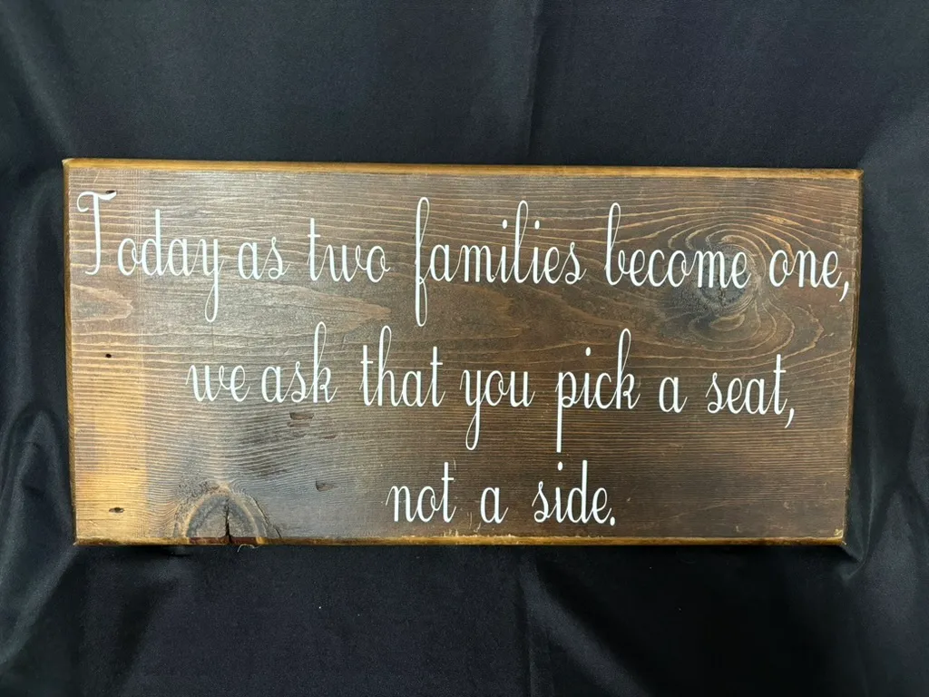 Rustic Cursive Two Families Become One Sign