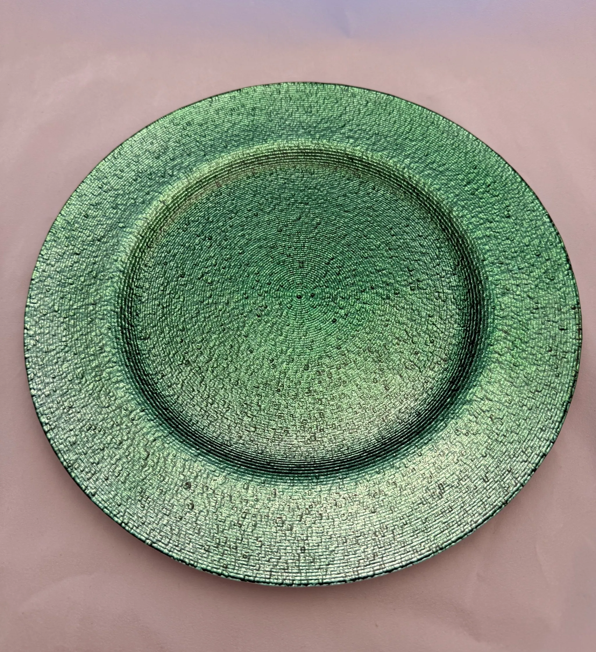 Green Glass Chargers