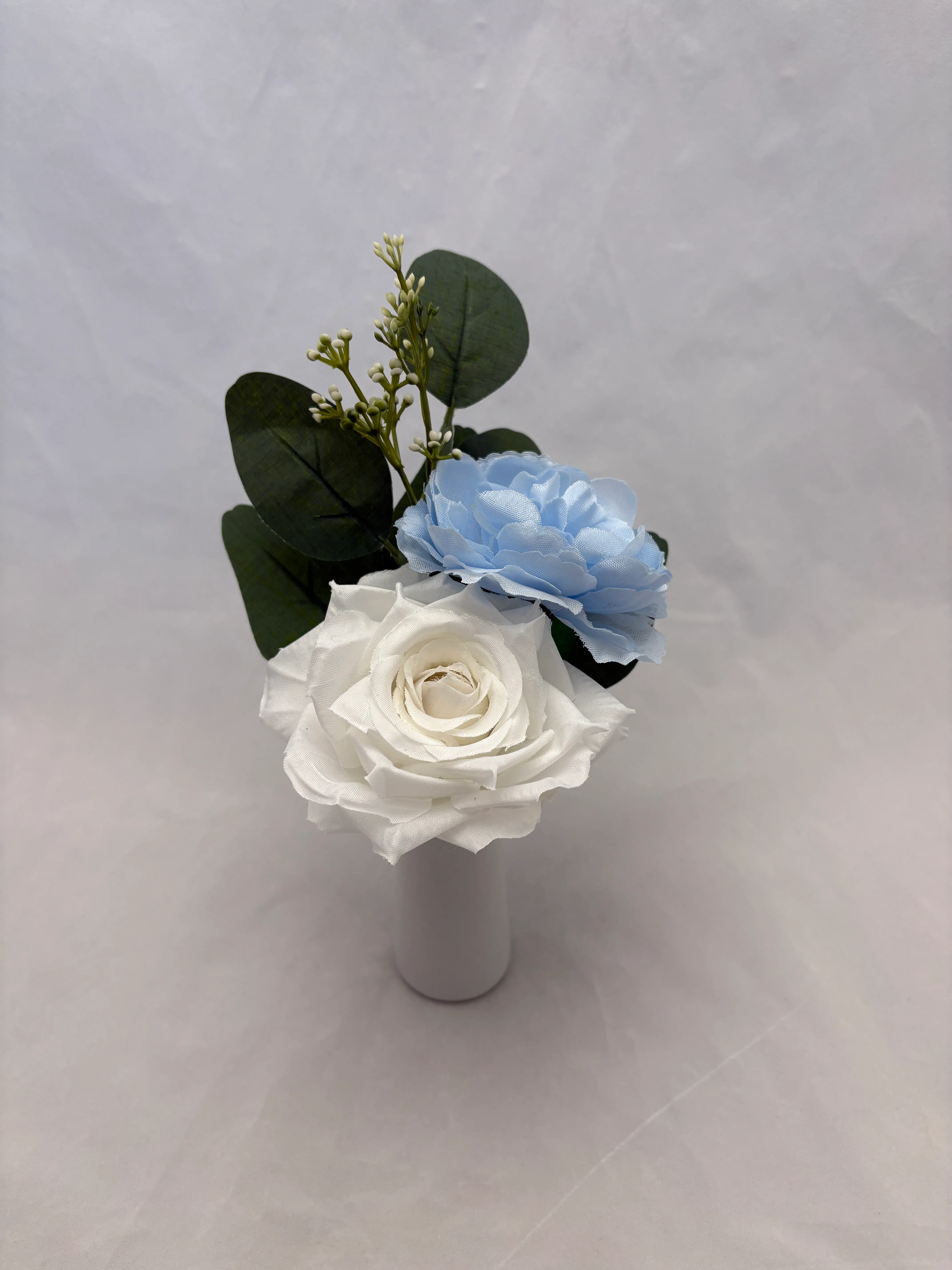 Sky Blue Premade Floral Small Vase 3