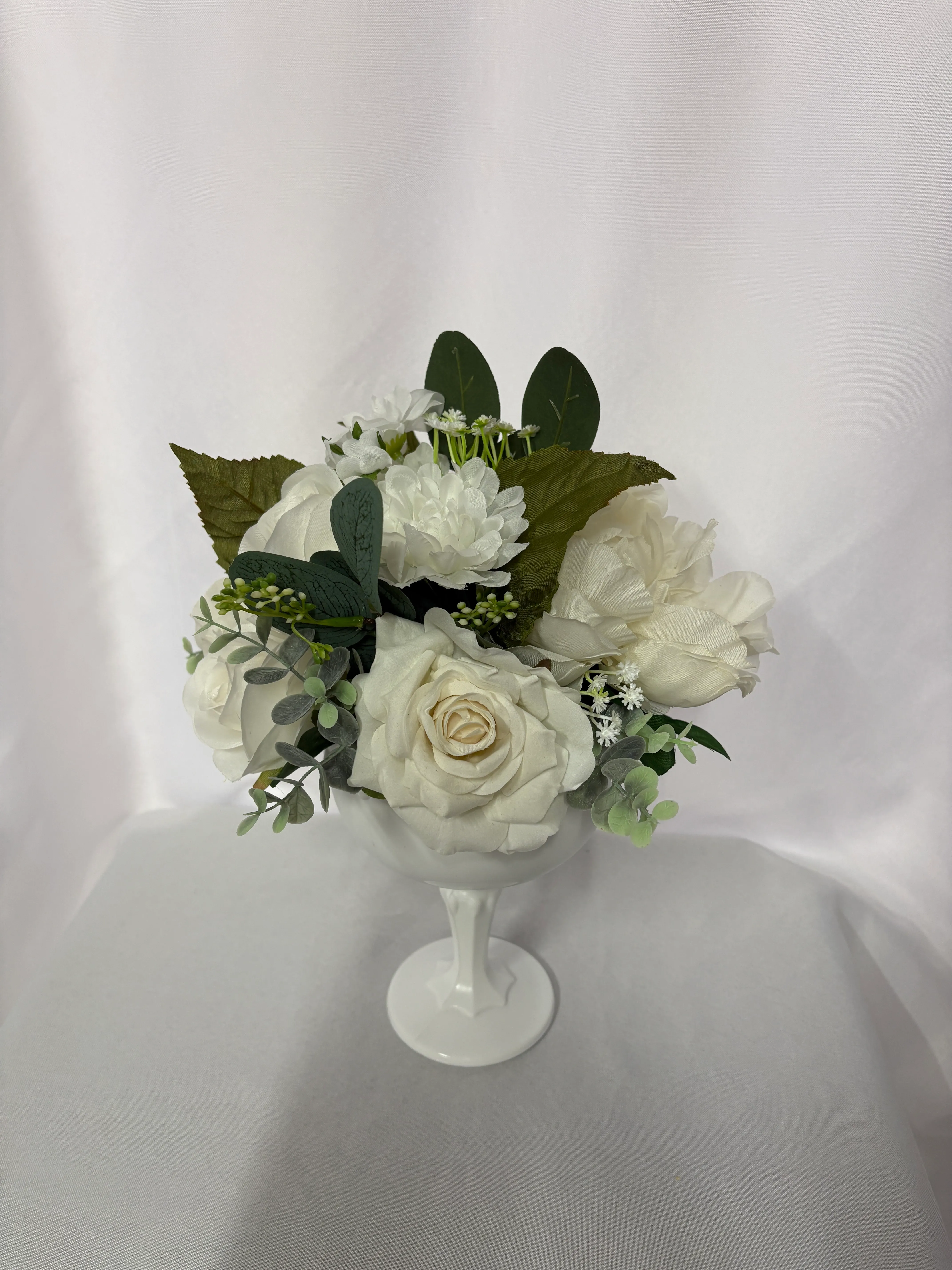 Classic White Premade Floral Centerpiece XL