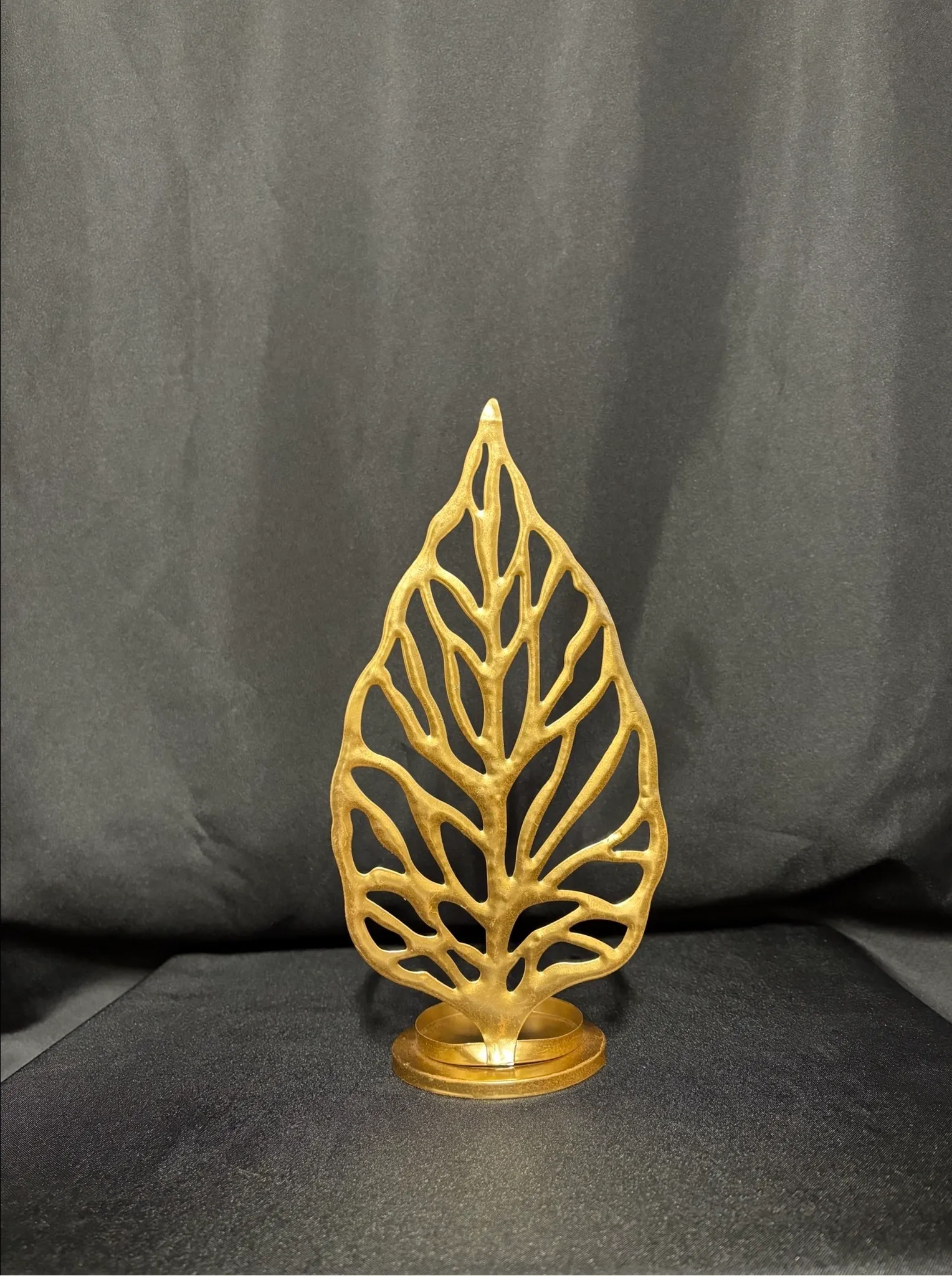 Gold Leaf Candle Holder