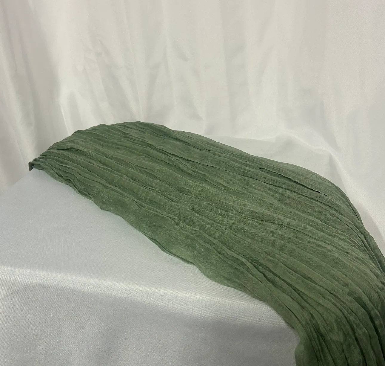 Sage Green 13 ft Cheesecloth Table Runner