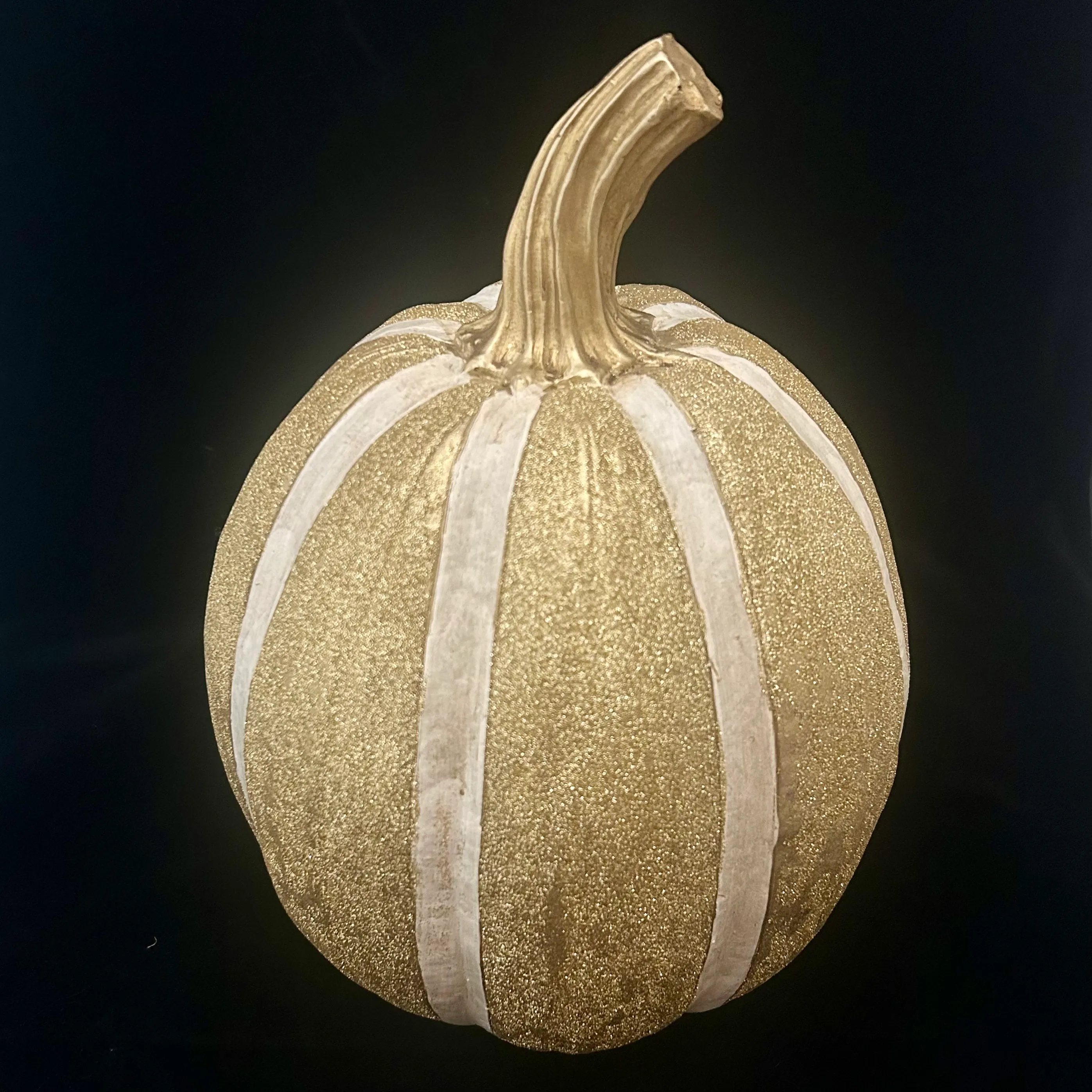 Large Gold Glitter Pumpkin