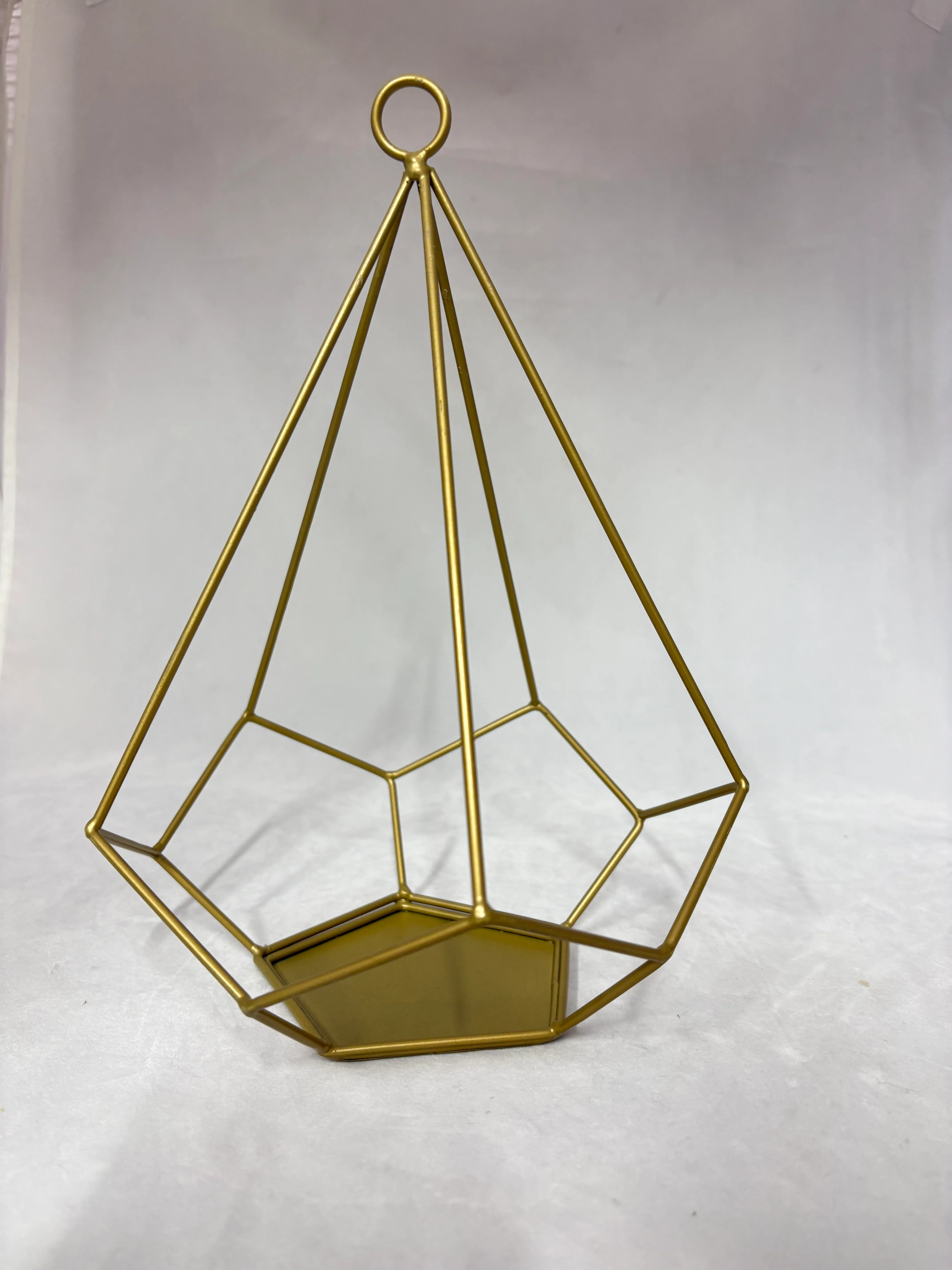 Gold Diamond Geometric Lantern 