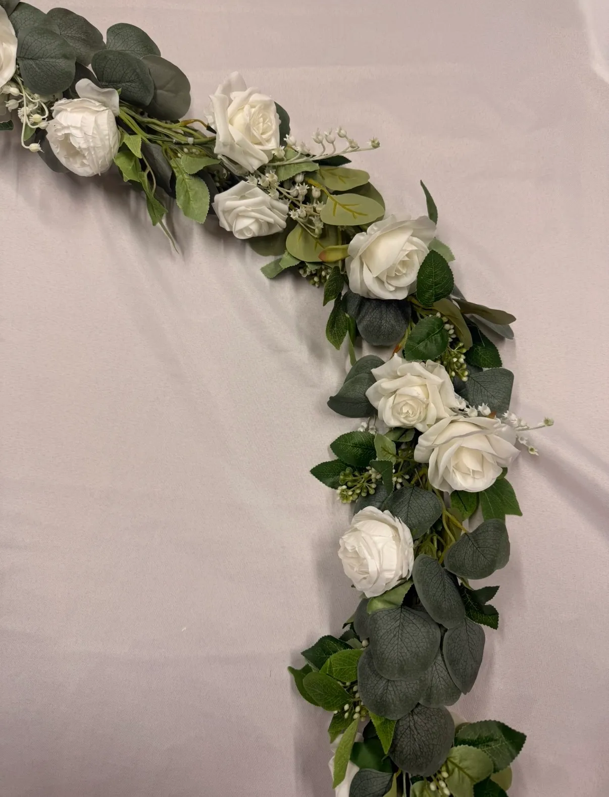 Classic White Premade Floral Garland Deluxe