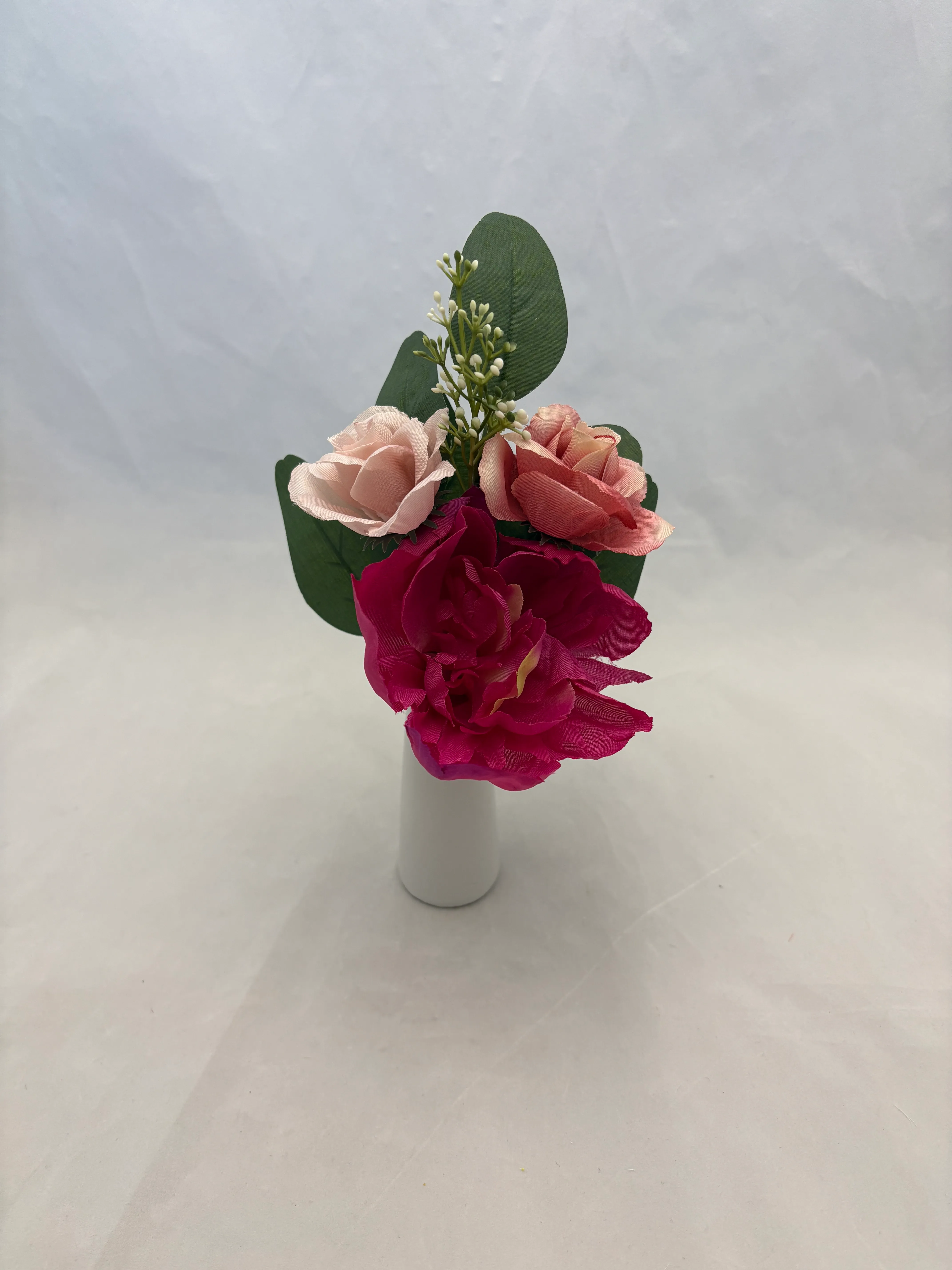 Bright Pink Premade Floral Medium Vase 1