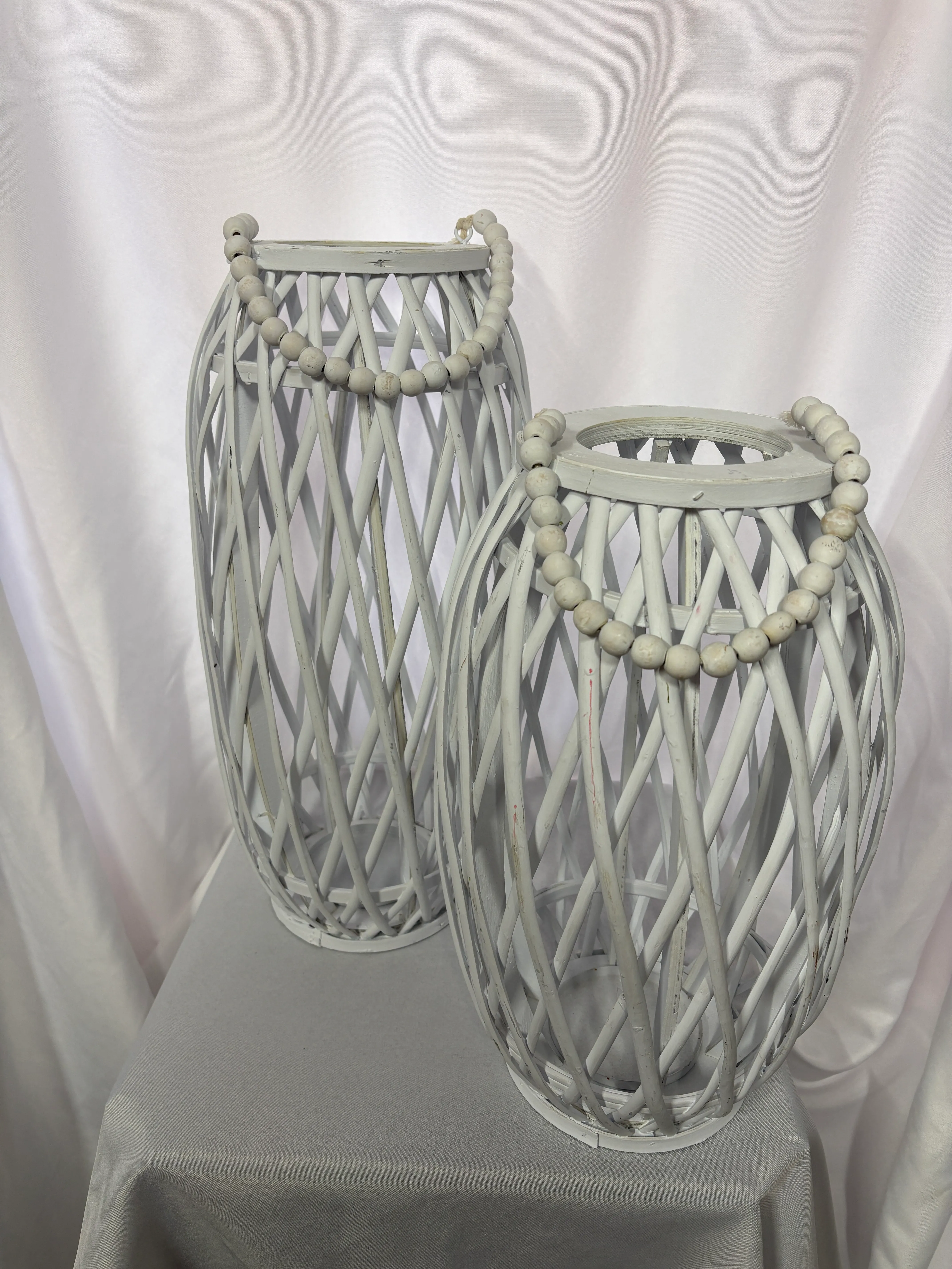 White Boho Lantern