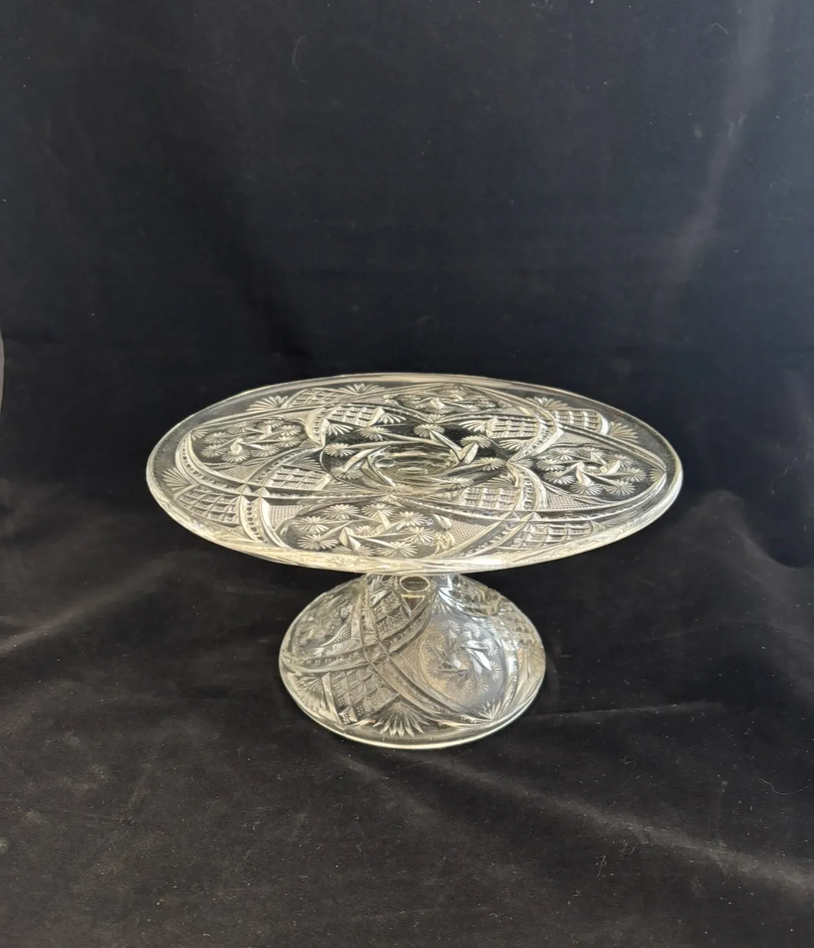 Vintage Clear Cake Stand 8