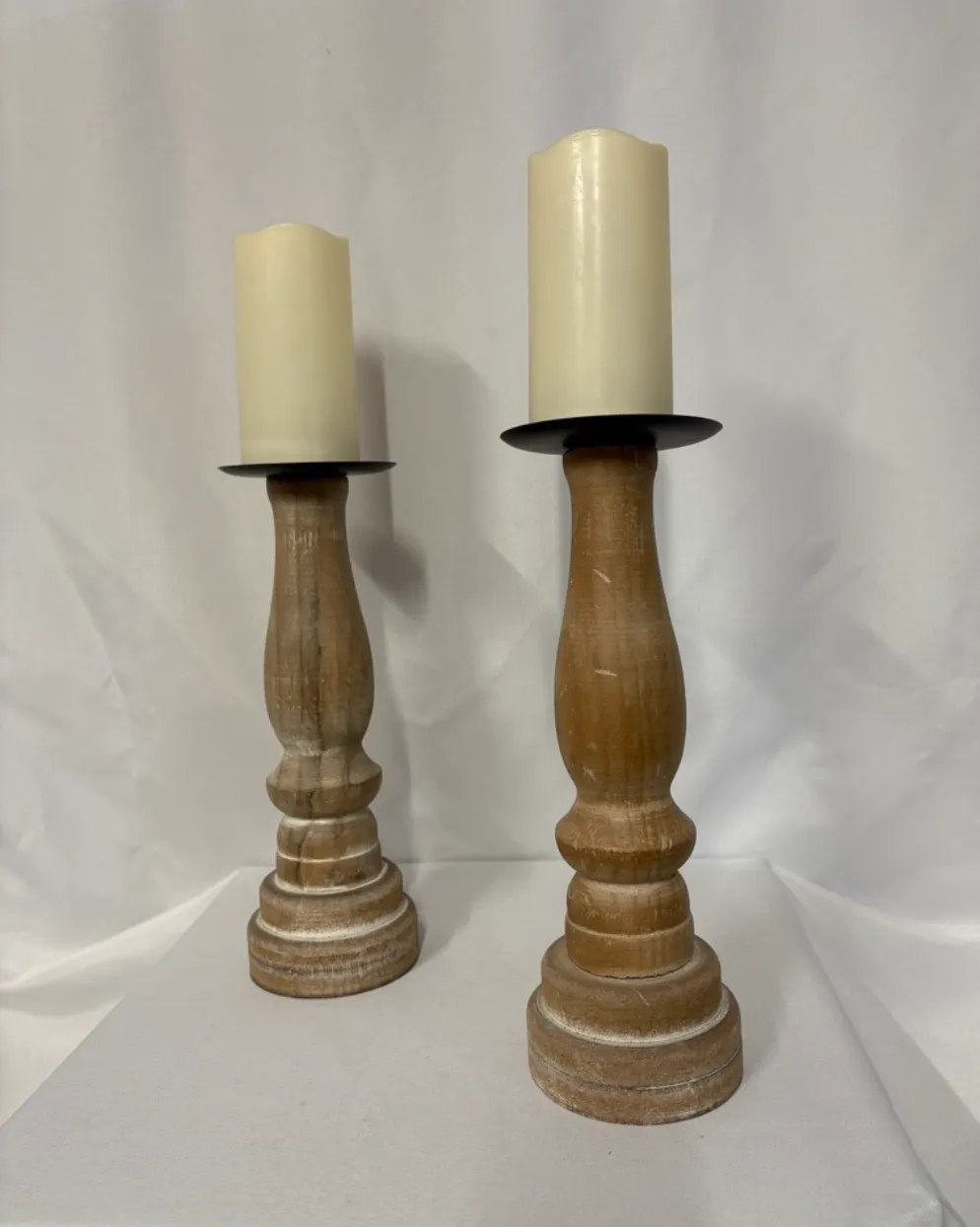 Wood Boho Pillar (Set of 4)