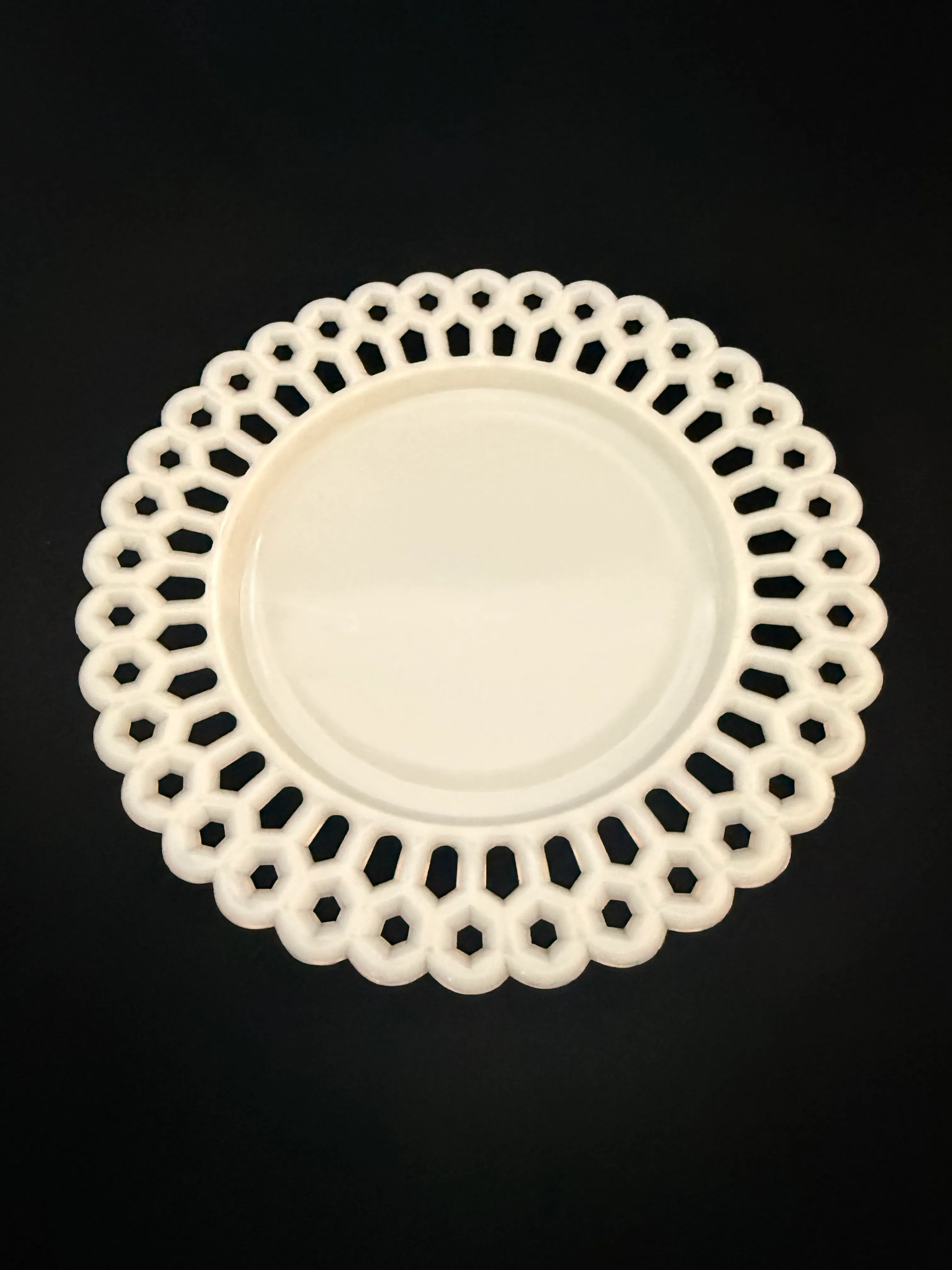 8 Inch Milk Glass Plates 2