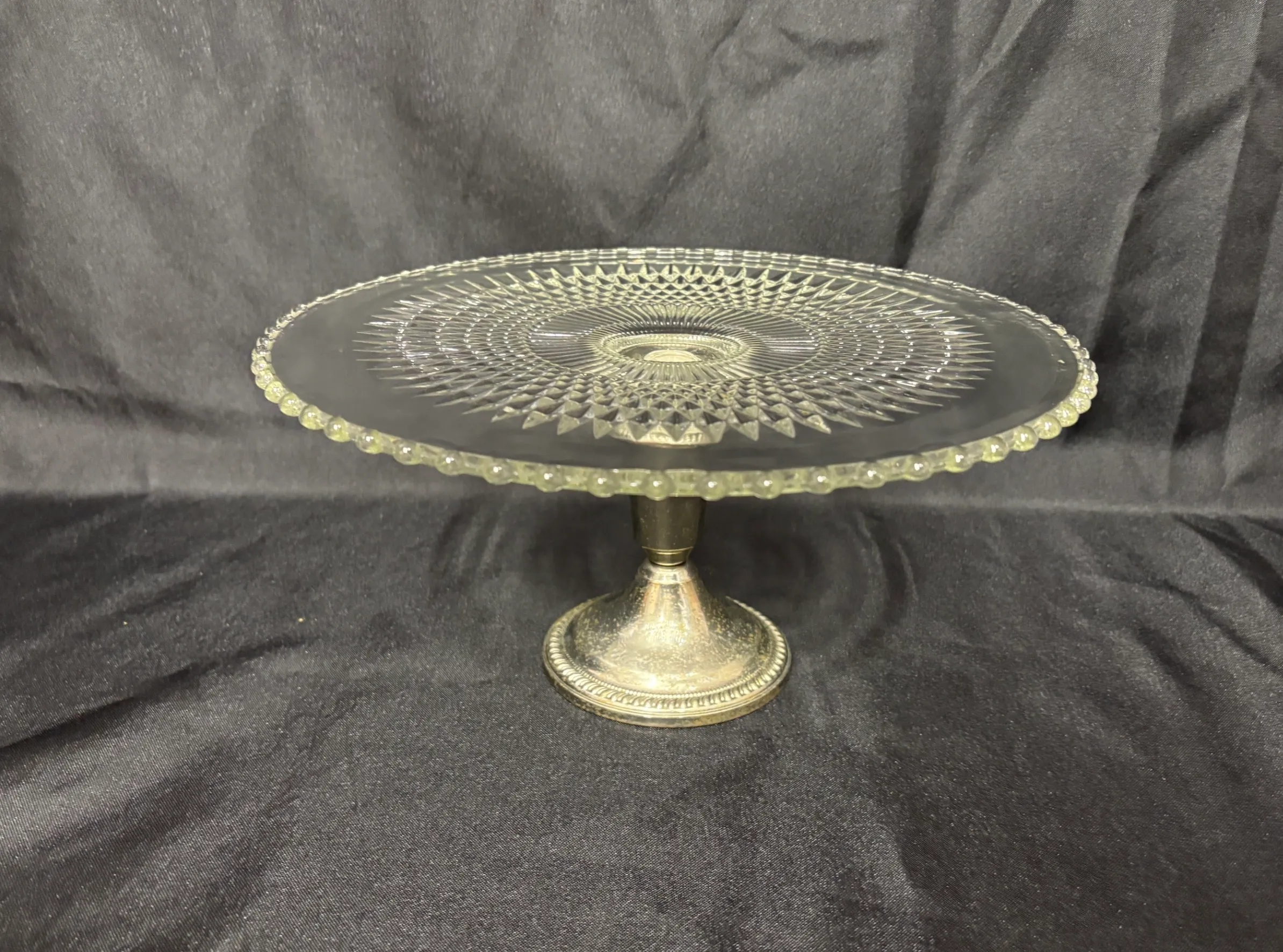 Clear Vintage Cake Stand 12